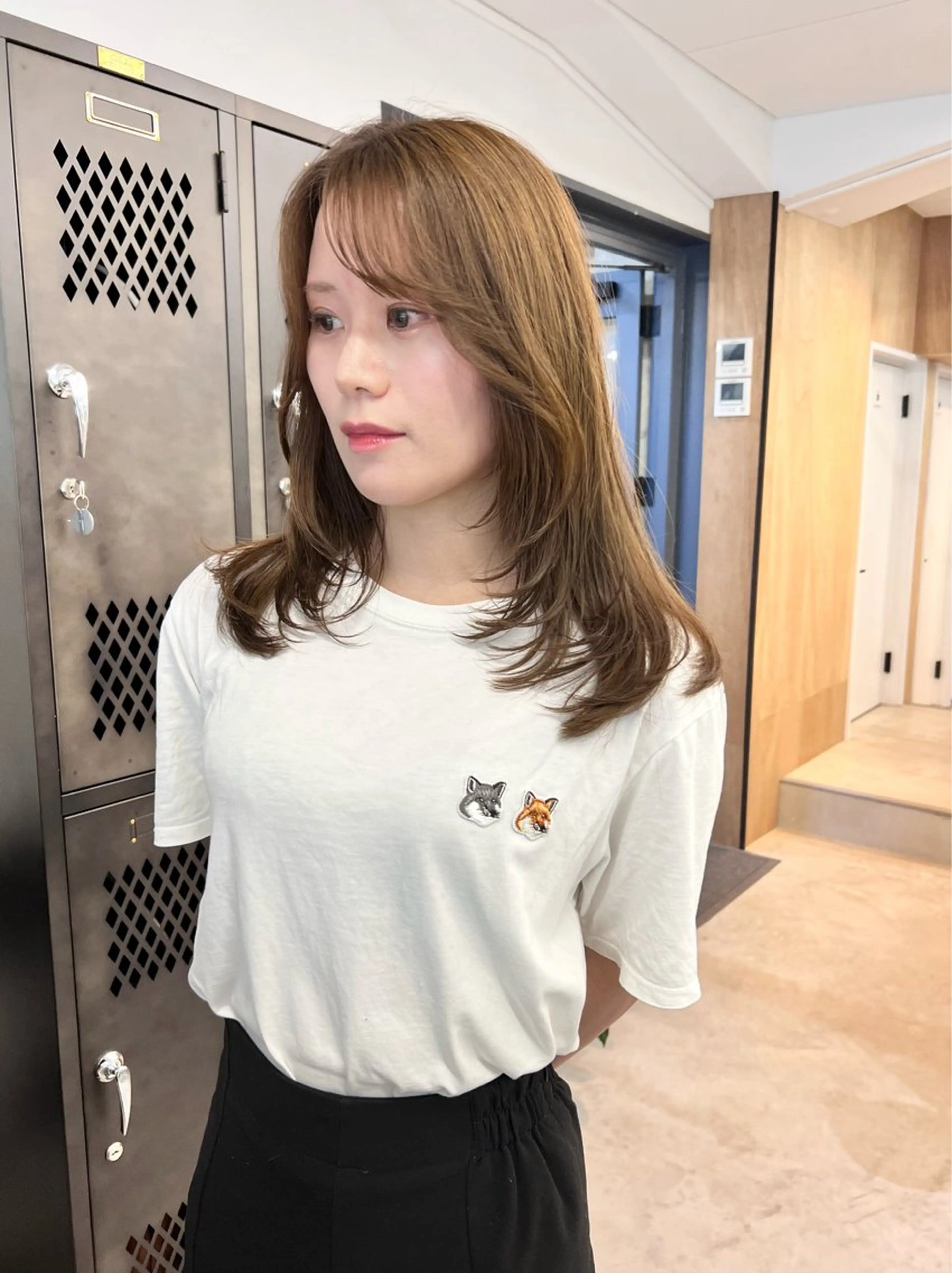 セミロング カラー カット ヘアカラー トリートメント 樫原裕二/レイヤー カット/透明感カラーのヘアスタイル