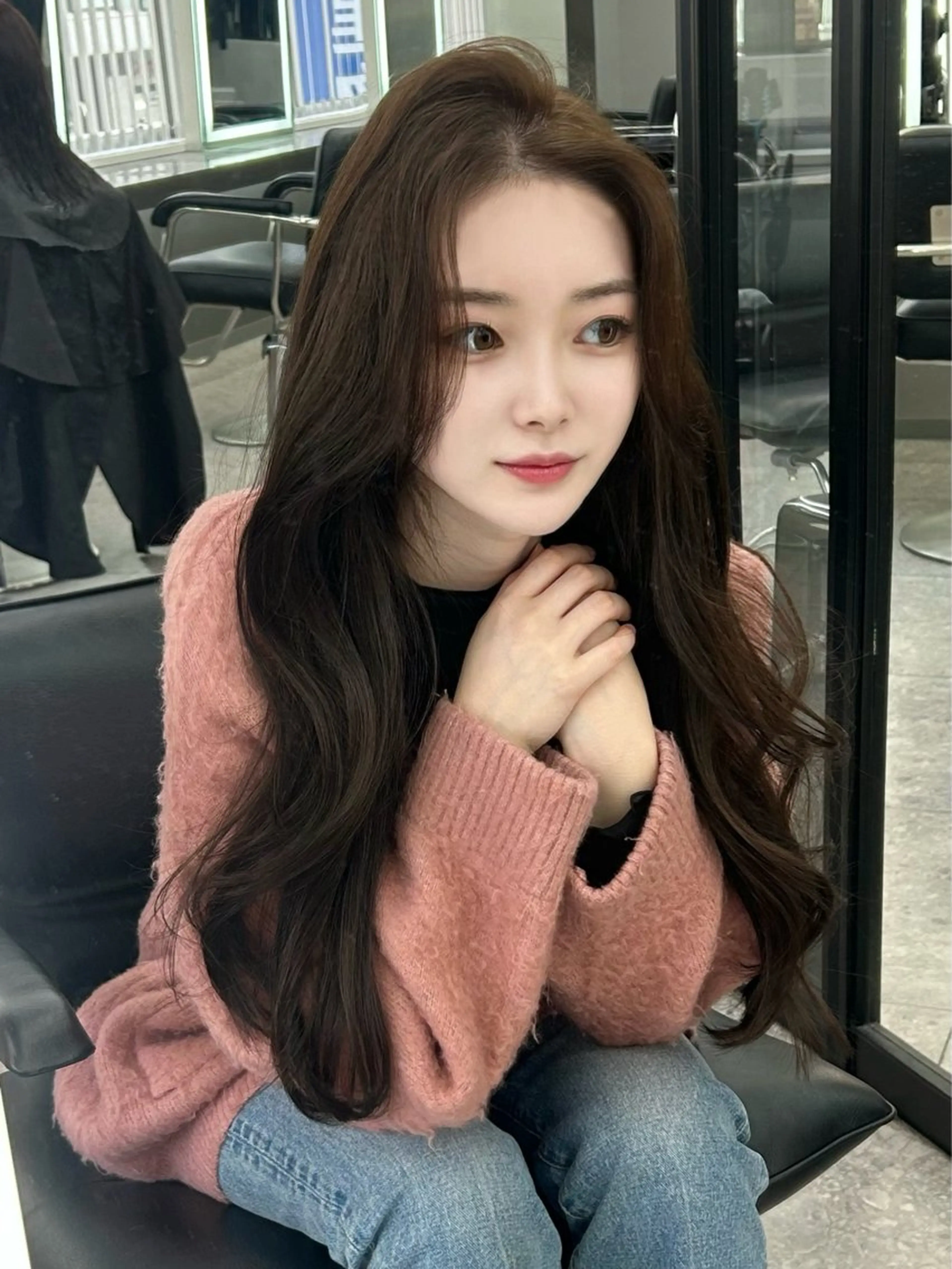 ロング カラー ヘアカラー nanaka 🤍韓国ワンホンヘアのヘアスタイル