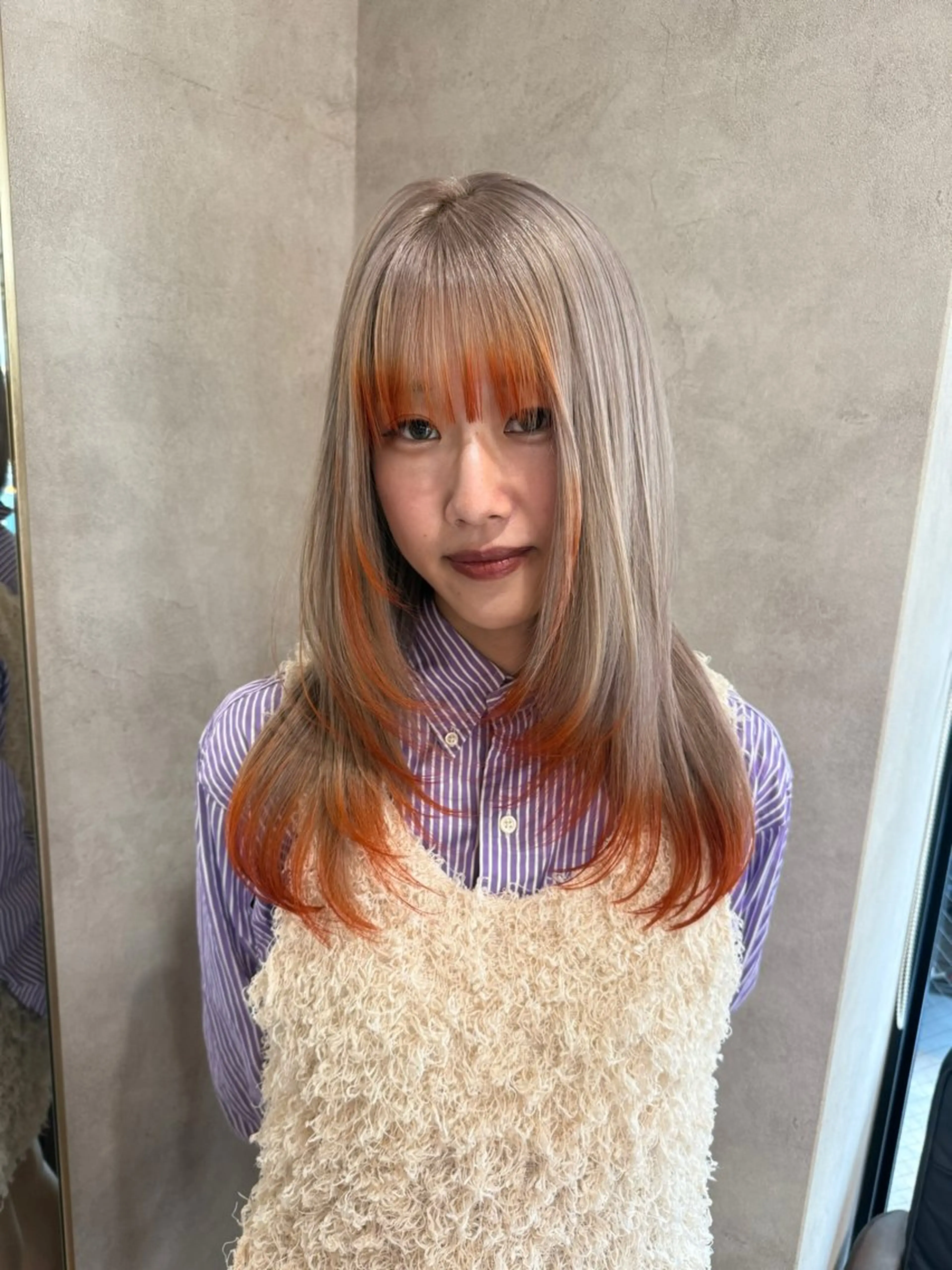 ロング カラー ハイトーンカラー ヘアカラー トリートメント RIENS aura / ayu ♡のヘアスタイル