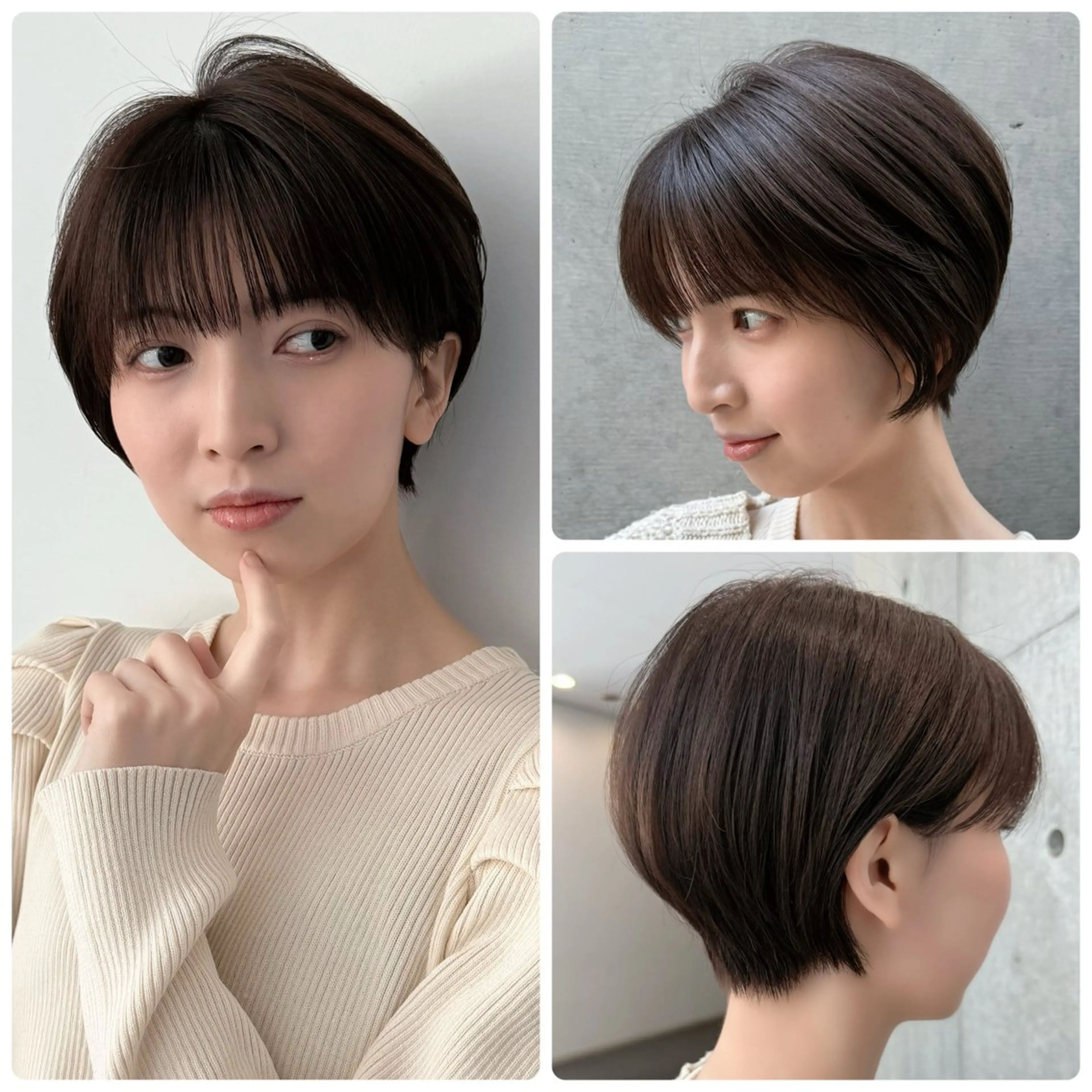 ショート ボブ 顔周りカット 髪質改善 韓国風ヘア レイヤーカット 大人美人ショート 杉浦主馬のヘアスタイル