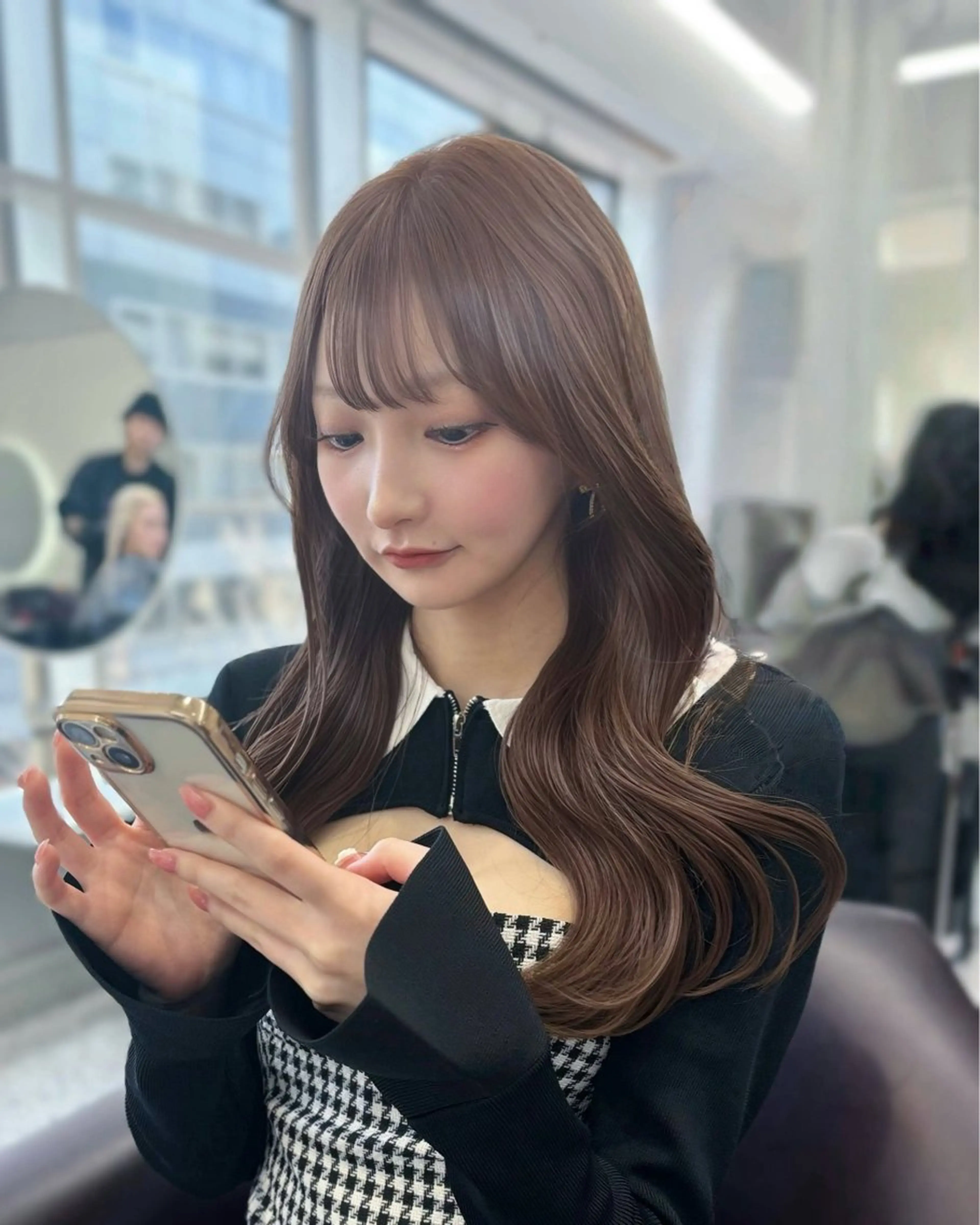 【🫧今だけ限定】くびれるカット+透け感たっぷりカラー +1stepリペアトリートメント #韓国ヘアの写真