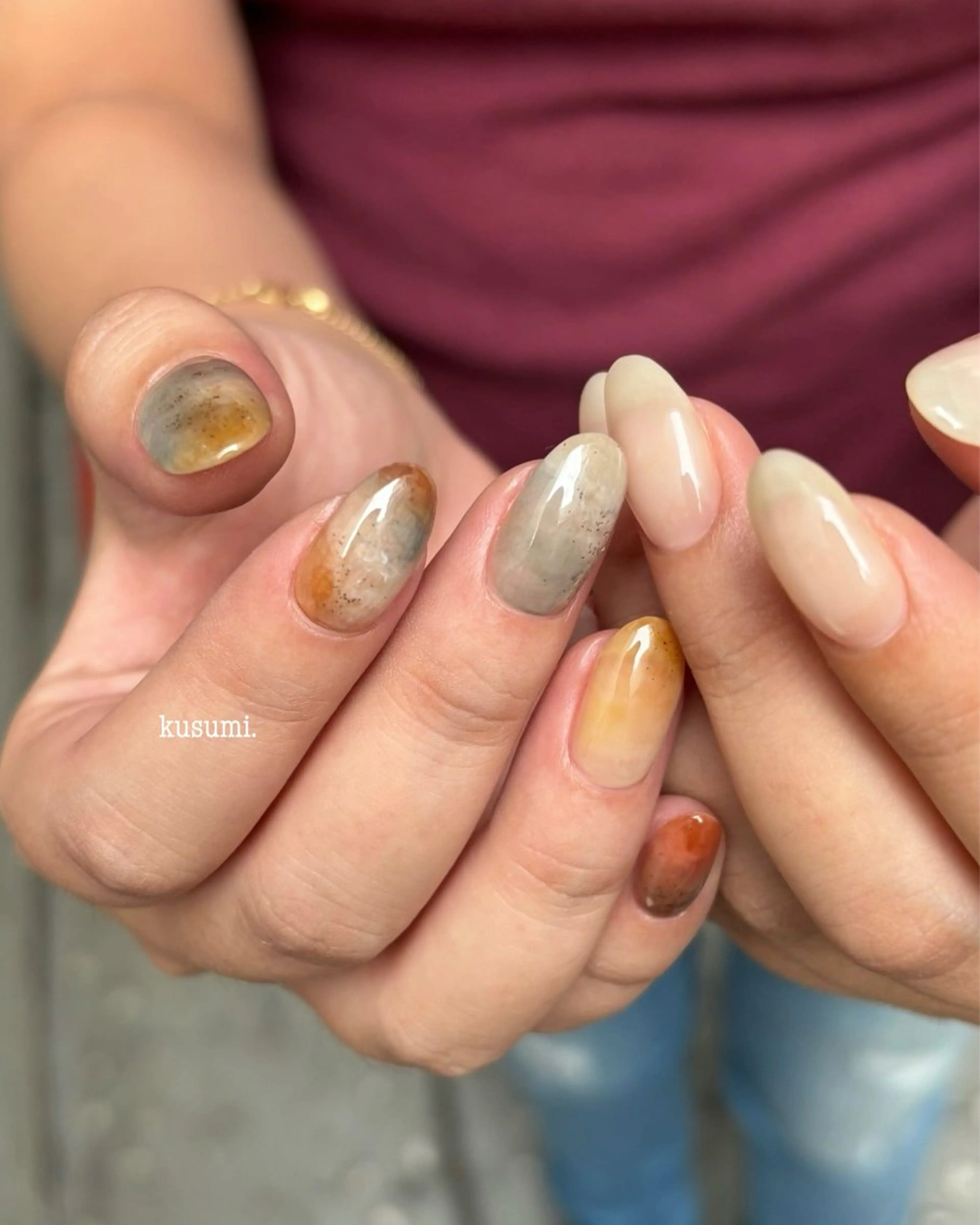 ネイル メンズネイル ニュアンスネイル ハンドネイル kusumi.所属・kusumi. tatsuyaのネイルデザイン