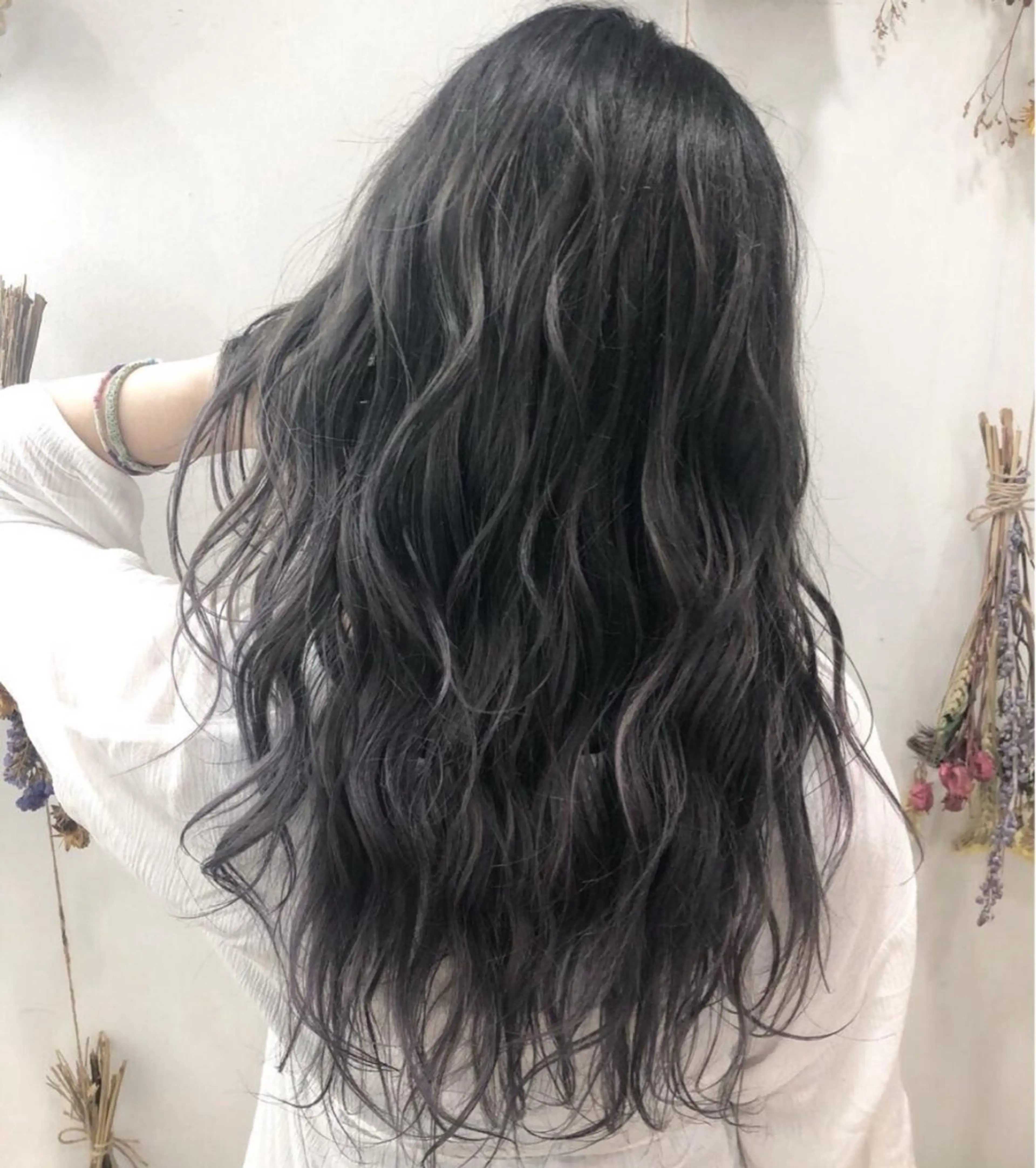 ロング カラー グレージュ ヘアカラー トリートメント ハイライト特化/艶カ ラー/FUMIYAのヘアスタイル