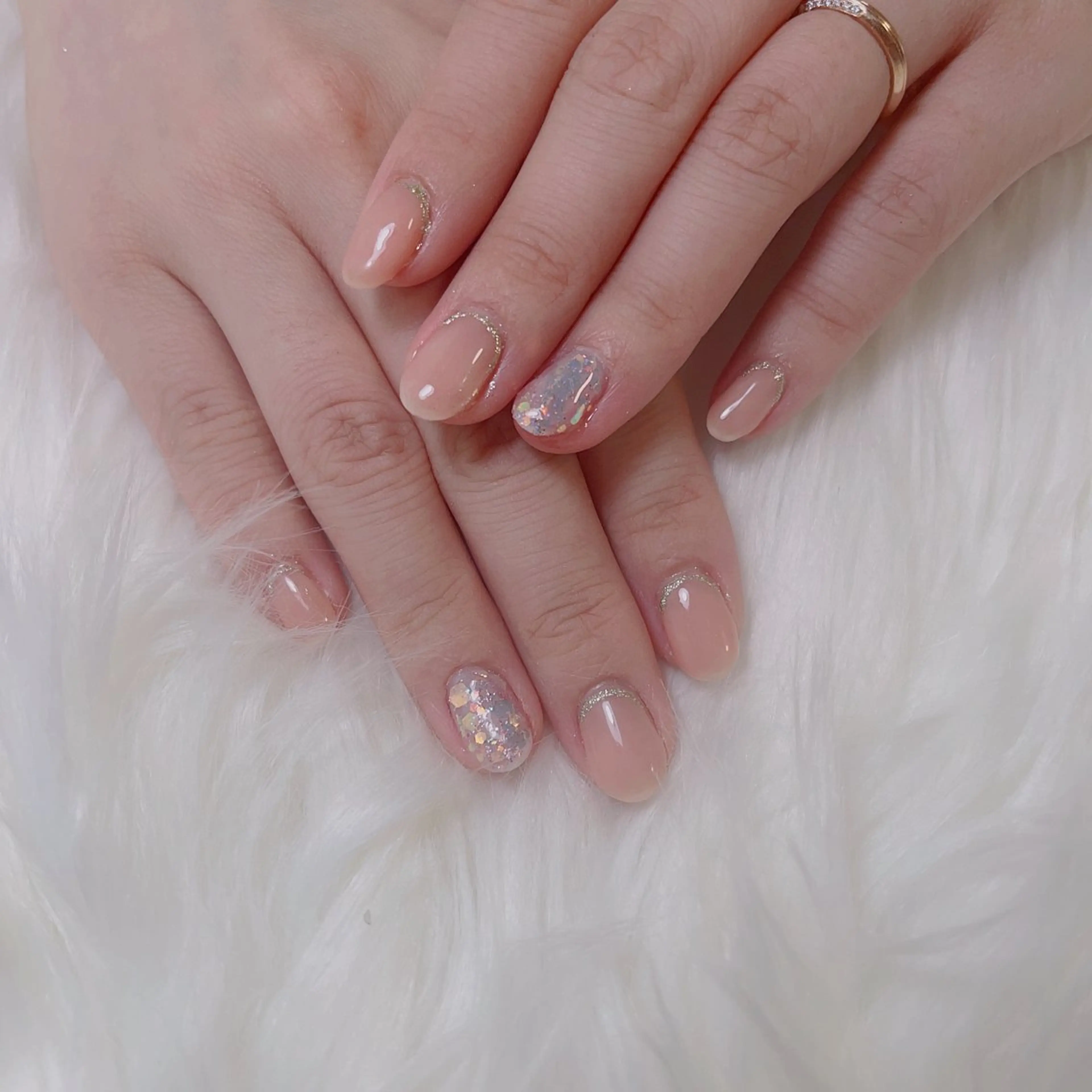 ネイル アートネイル フレンチネイル ジェルネイル グラデーション 韓国ネイル ハンドネイル 小林 あゆみのネイルデザイン