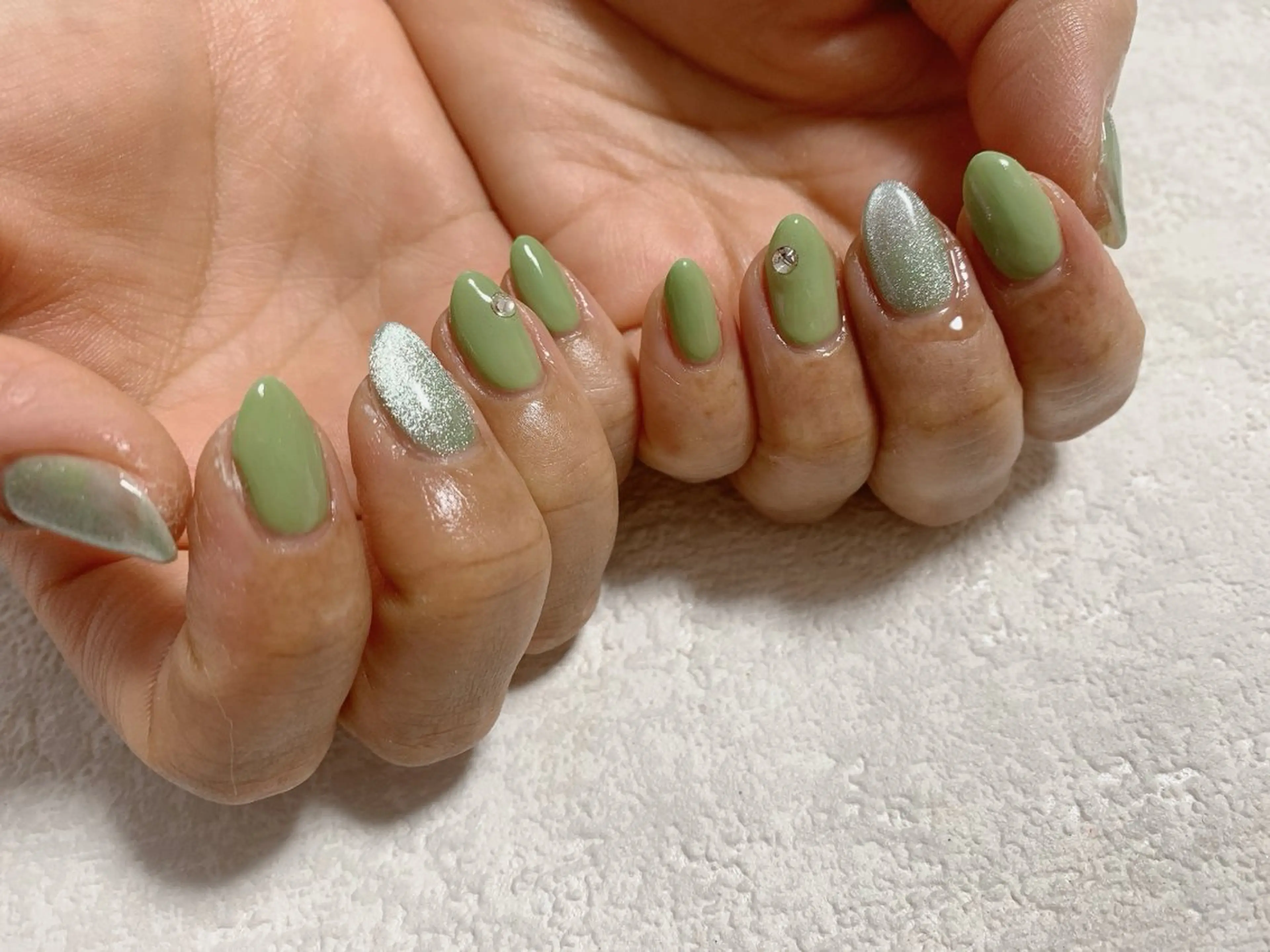 ネイル ジェルネイル マグネットネイル メンズネイル パラジェル 春ネイル kiki nail たまプラーザのネイルデザイン