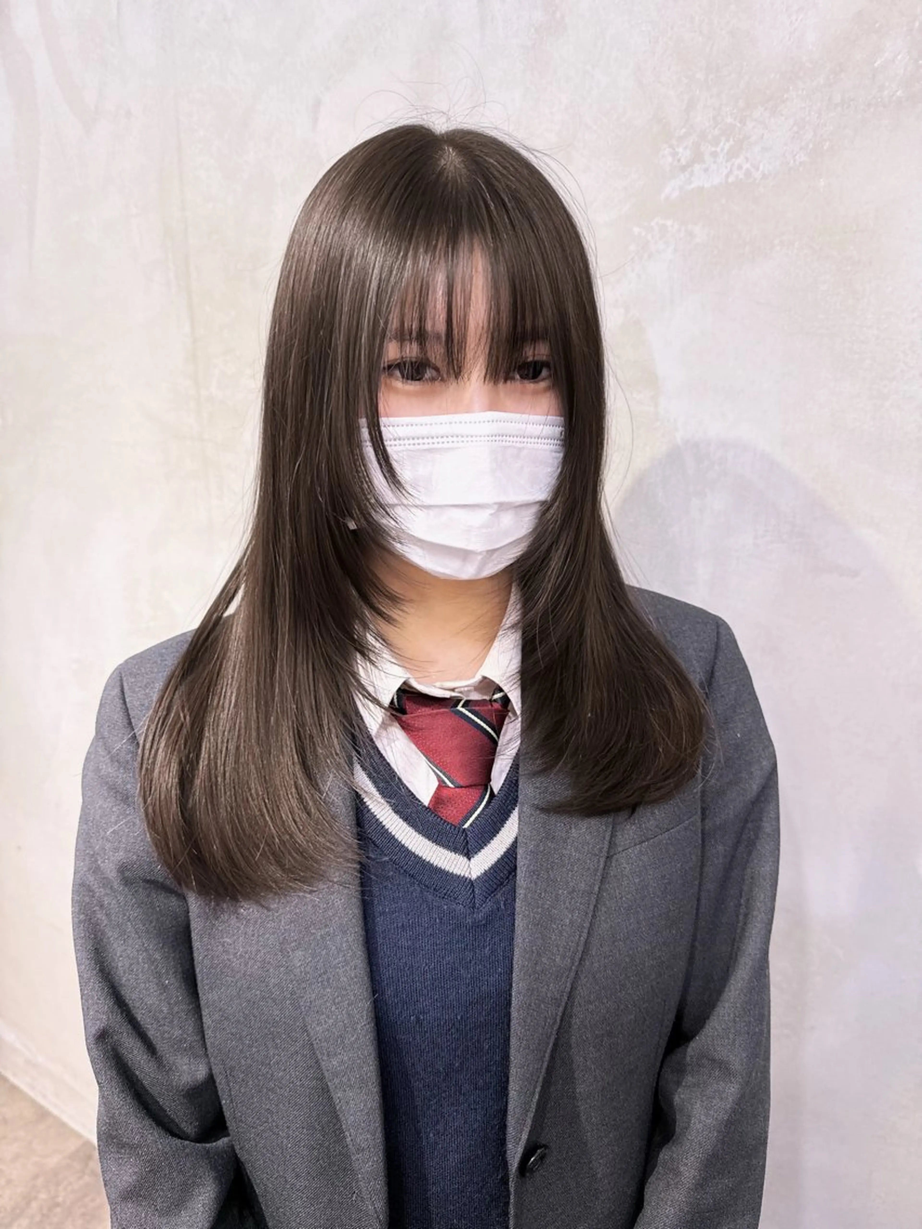 ロング 顔まわりレイヤー 顔周りカット レイヤーカット ナチュラルヘア /透明感/長井遥陽のヘアスタイル