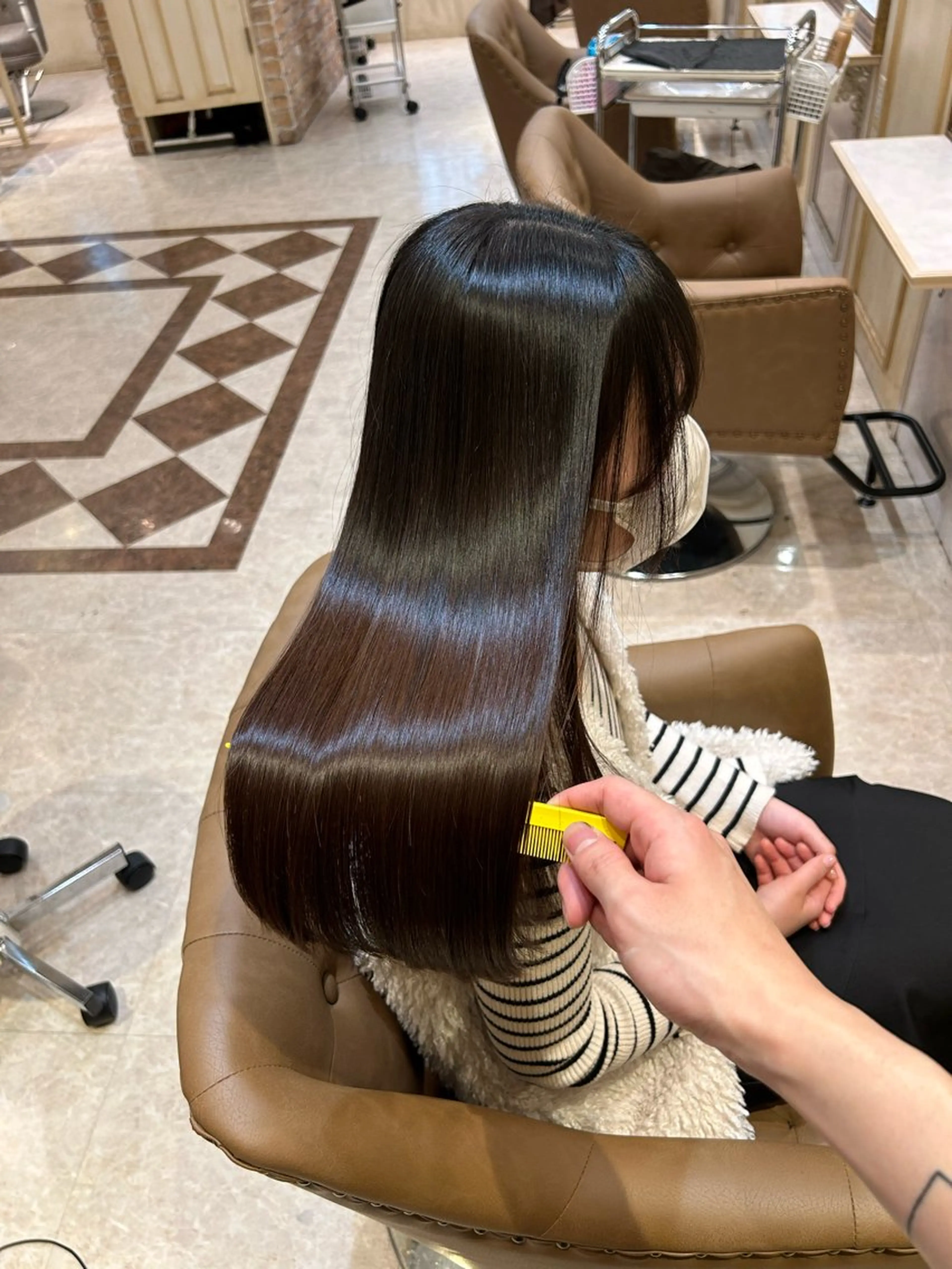 ロング パーマ カット ヘアカラー トリートメント 🌹【代表】古川暁 髪質改善縮毛矯正🌹のヘアスタイル