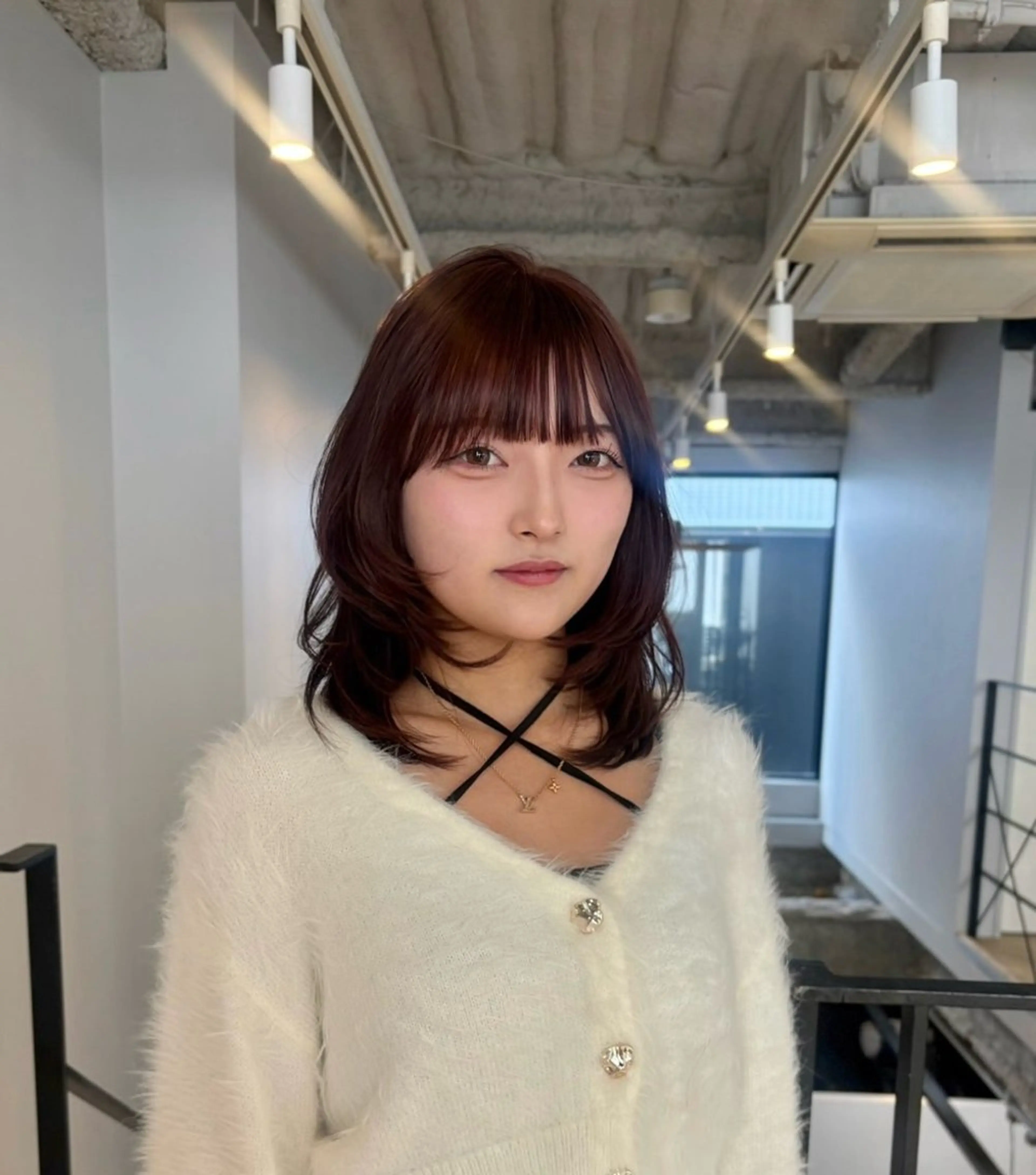 ミディアム ピンクブラウン ヘアカラー トリートメント RIKO / ICI 伏見/カラーモデル/のヘアスタイル