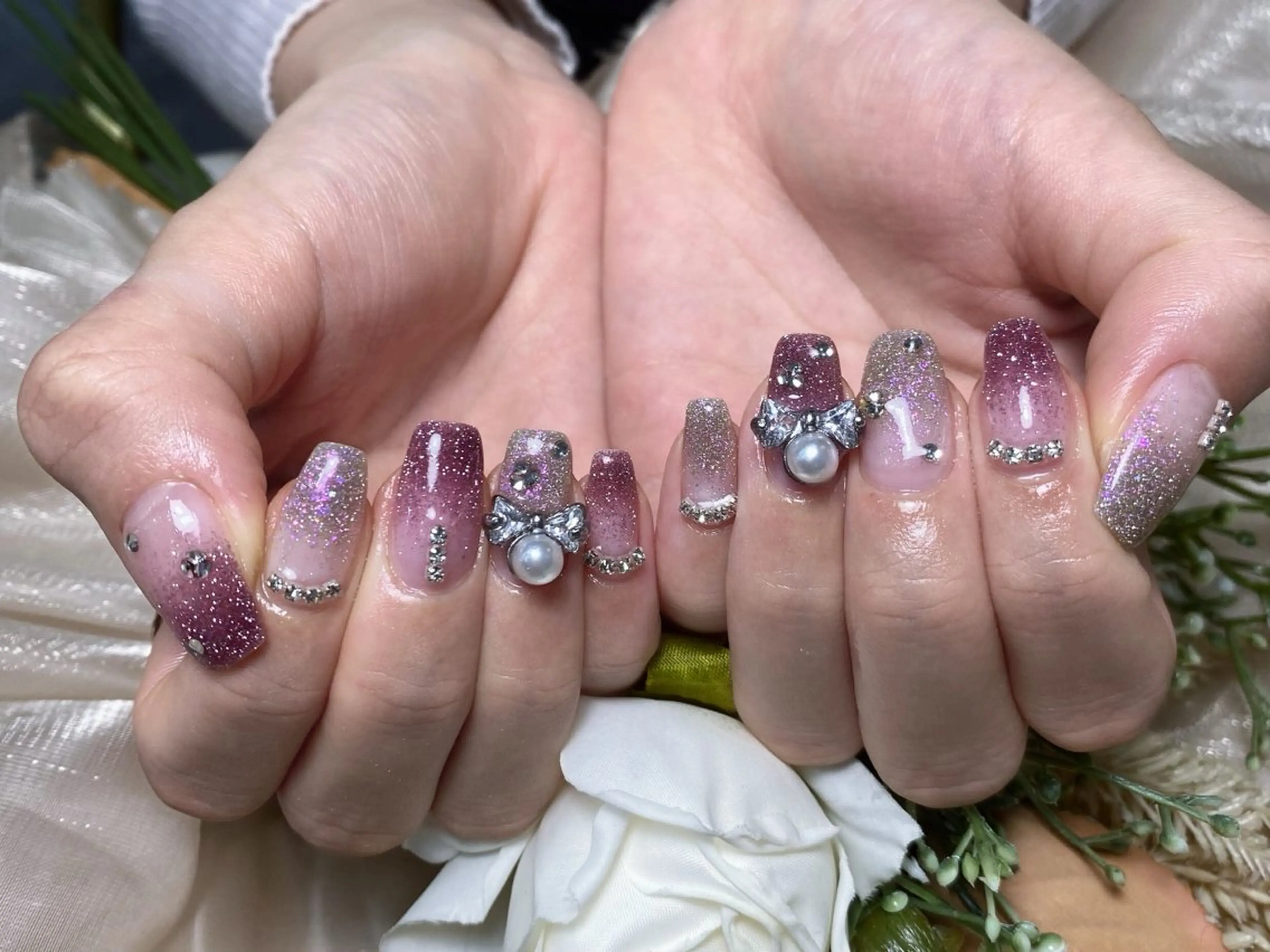 ネイル フラッシュネイル キラキラネイル 🫧M. nailsのネイルデザイン