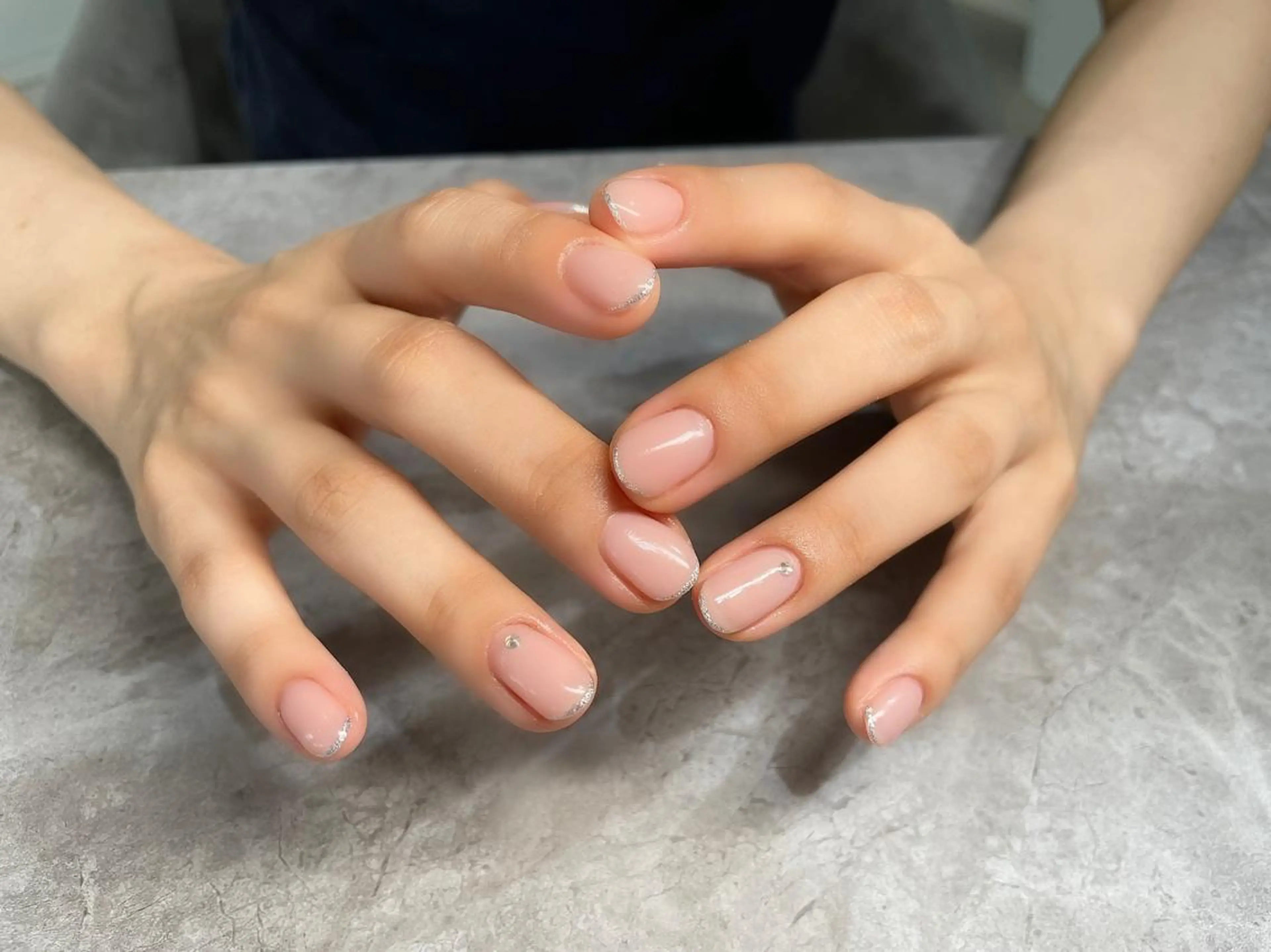 ネイル ラメ(グリッター) オフィスネイル シンプルネイル ストーンネイル Nail Salon Lindaのネイルデザイン