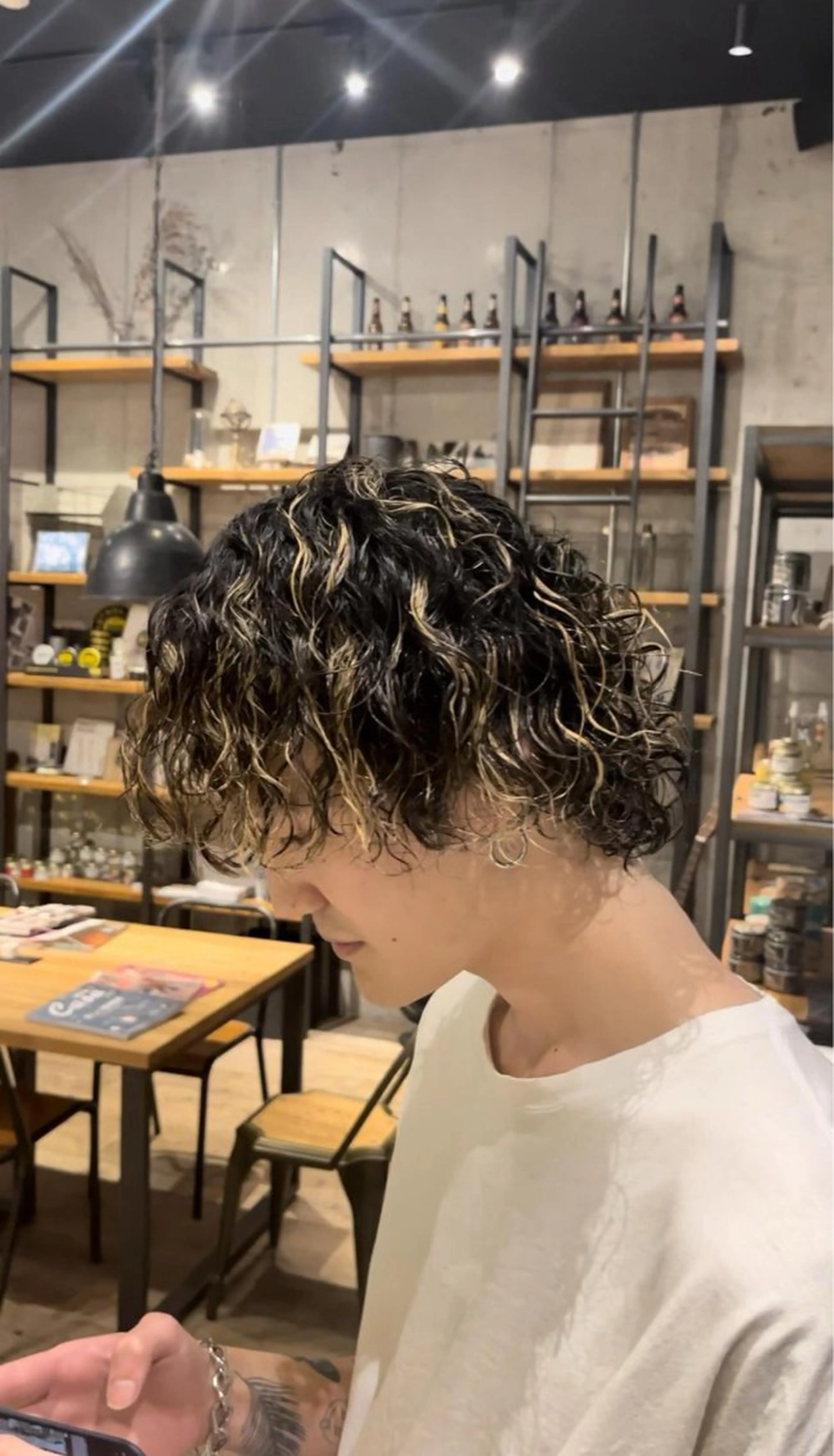 ミディアム パーマ メンズ 森長 マコトのヘアスタイル