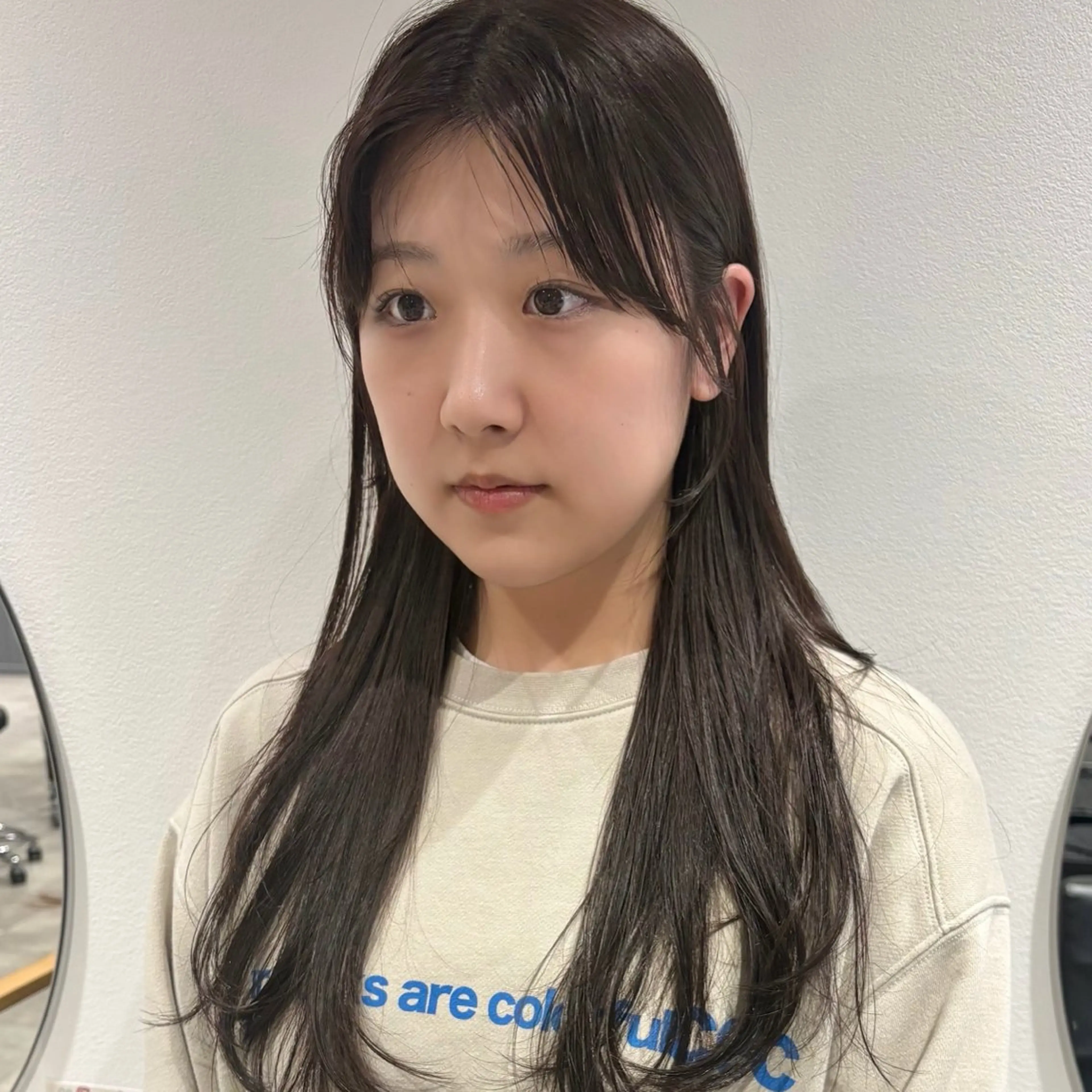 ロング カラー カット ヘアカラー トリートメント 🍊暖色×顔周り 🍊cocoroのヘアスタイル