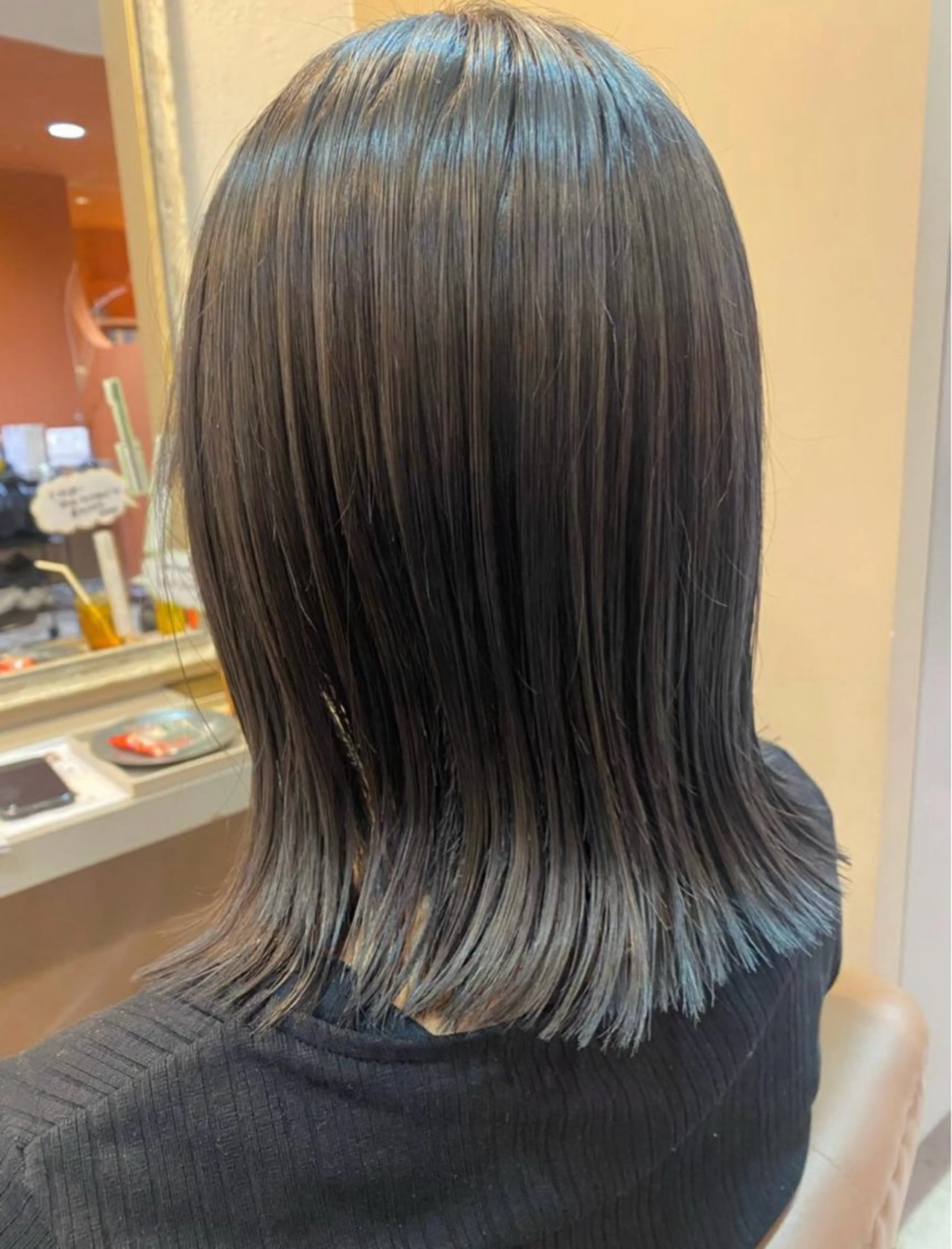 ミディアム ボブ 外ハネヘア 透明感カラー/ボブ/ yuukaのヘアスタイル