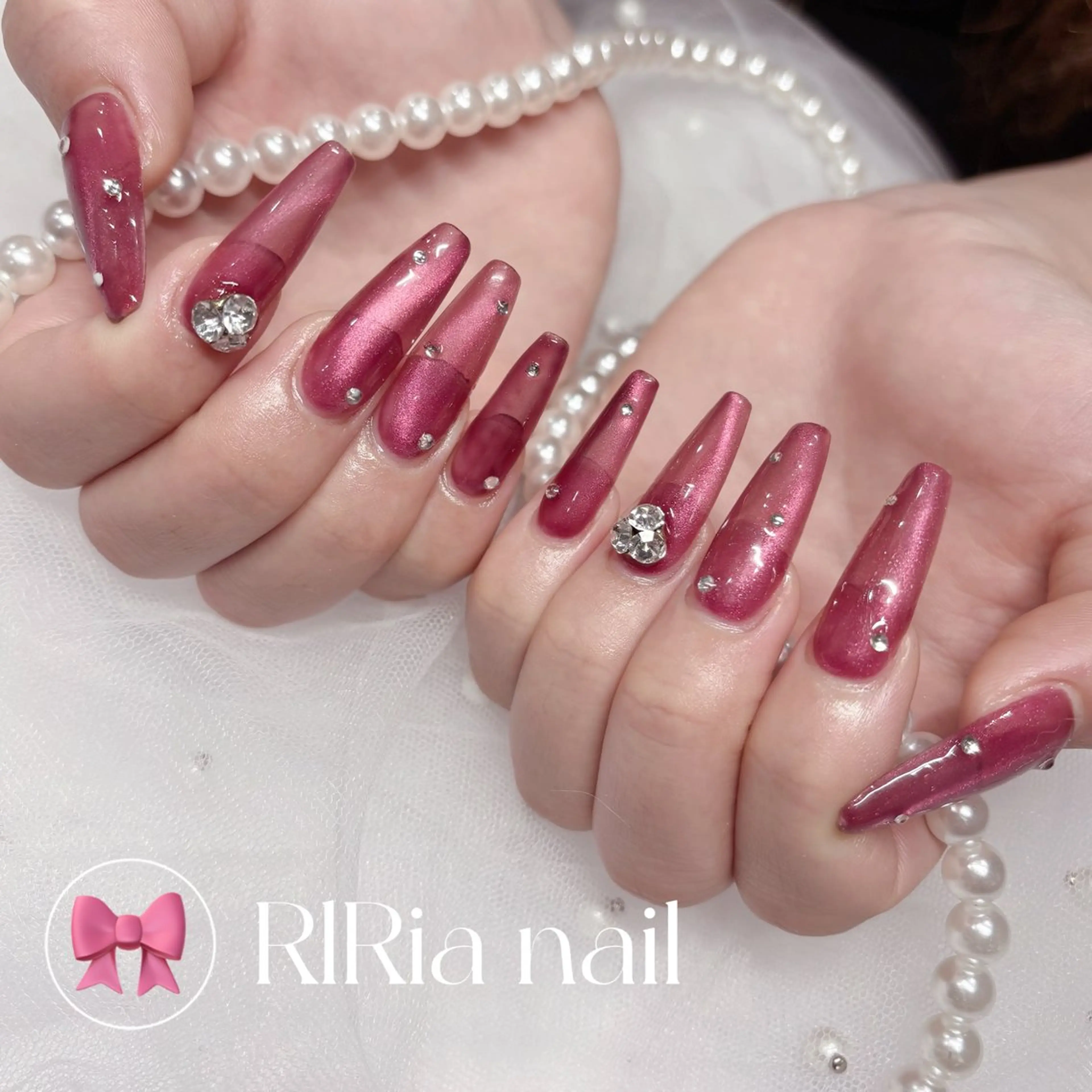 ネイル ピンク ハンドネイル 🎀RIRia nail🎀のネイルデザイン
