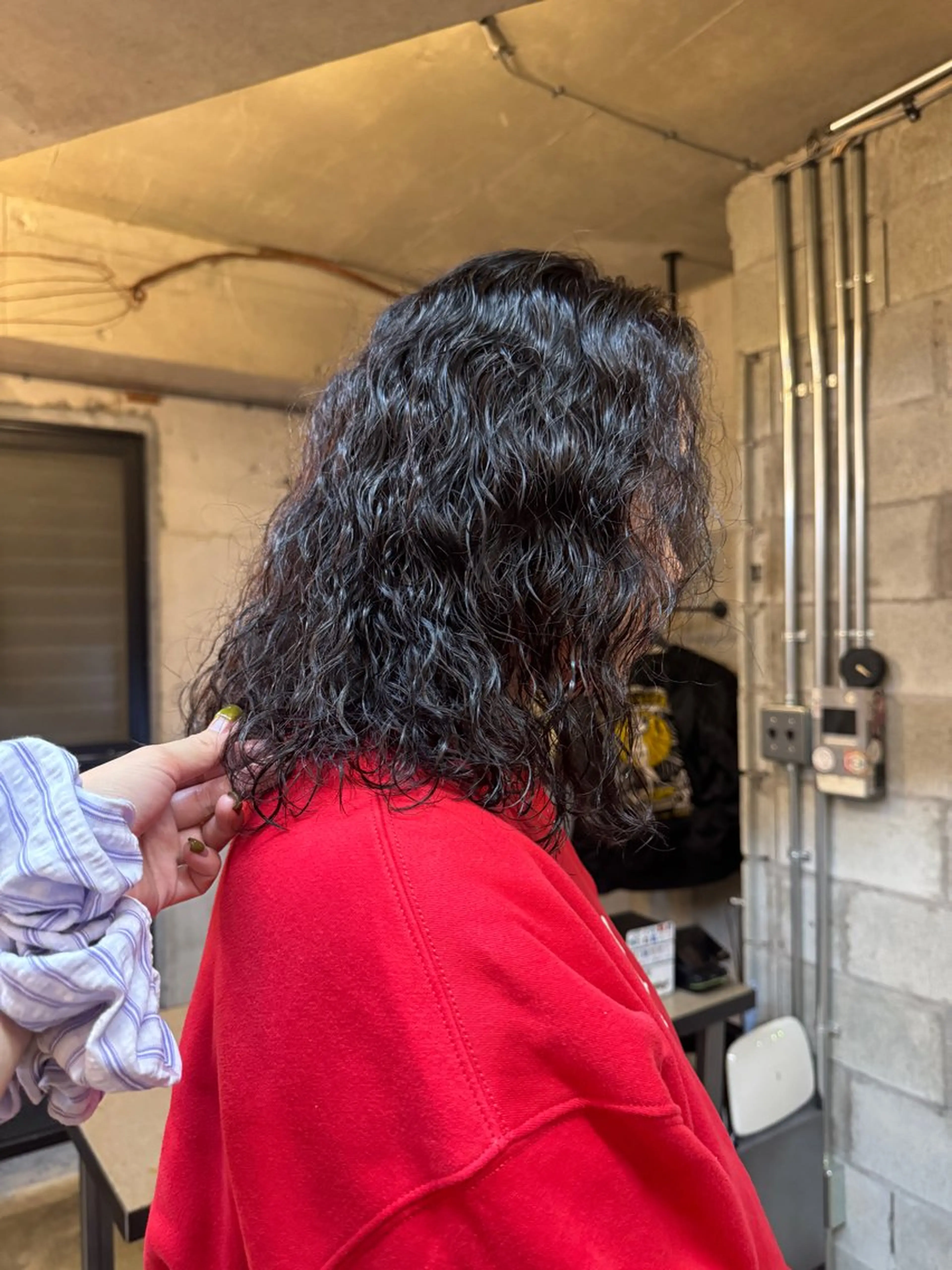 ミディアム カラー パーマ ミディアムパーマ レイヤーカット スパイラルパーマ カット ヘアカラー パーマ 🍈yurina 福岡/パーマ🍈のヘアスタイル