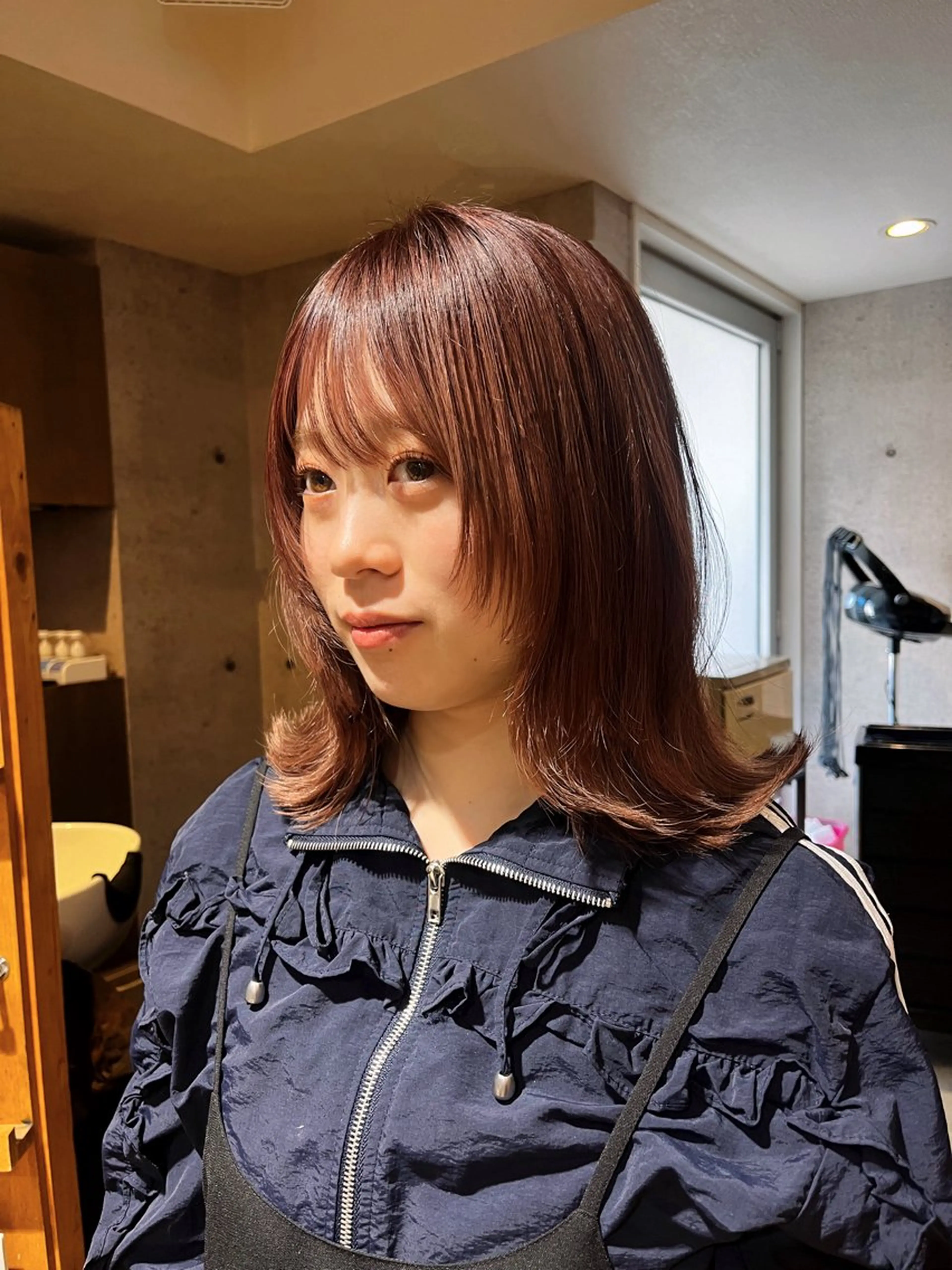 ミディアム rina 🤍のヘアスタイル