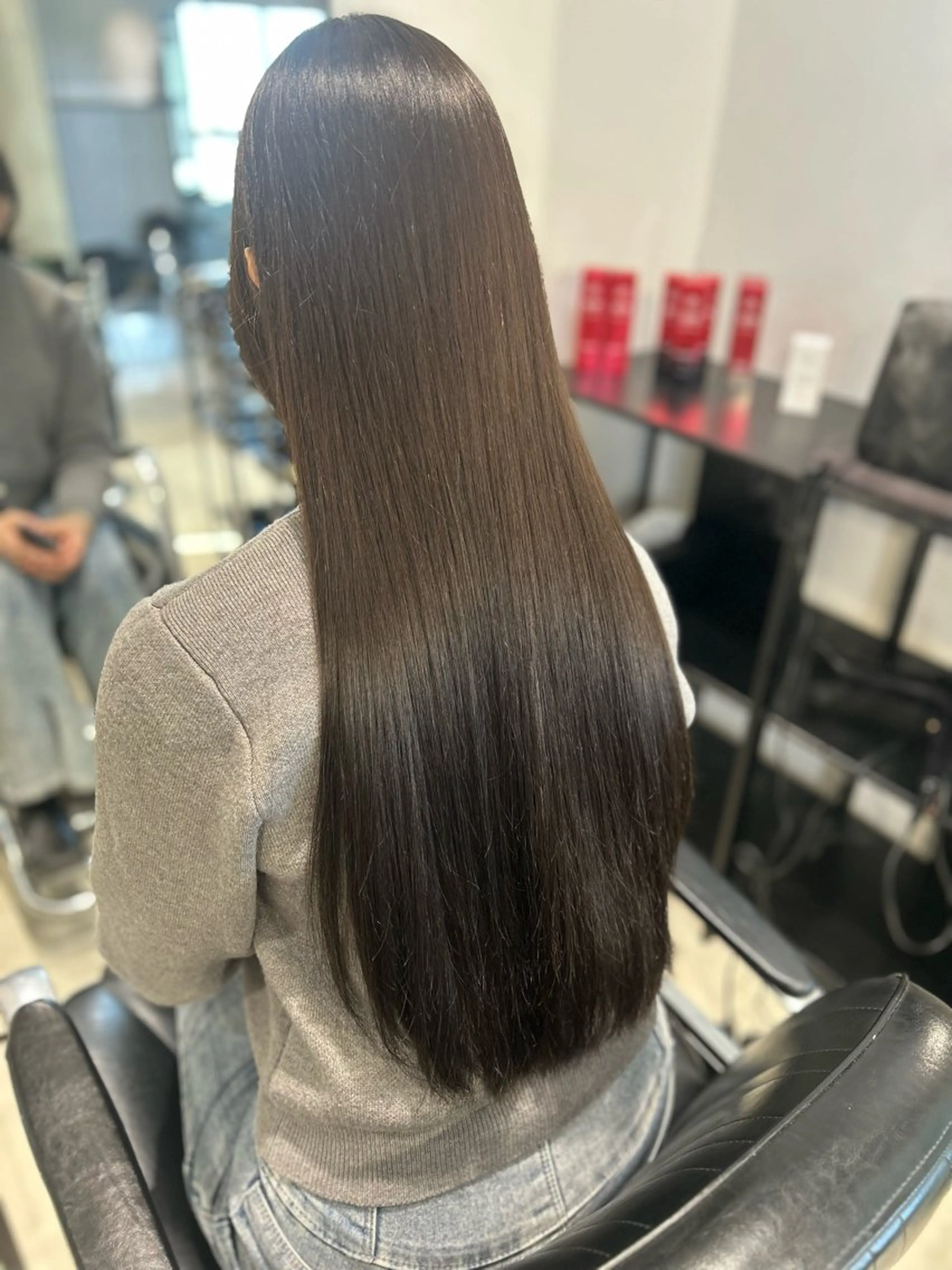 セミロング カラー パーマ カット ヘアカラー トリートメント レイヤー/グレージュ 髪質改善/コウスケのヘアスタイル