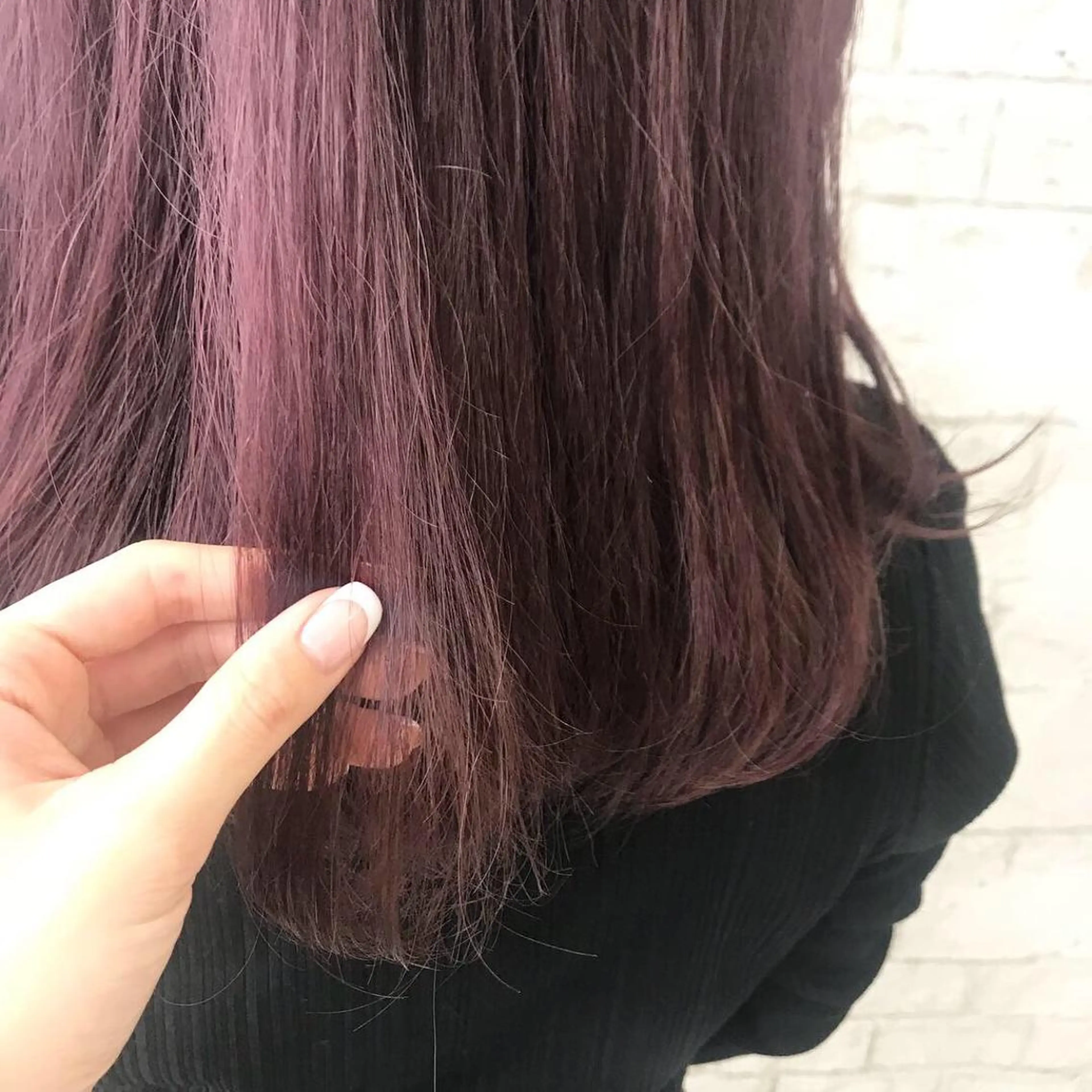 ロング カラー オリーブ/アッシュ やわらか透明感カラーのヘアスタイル