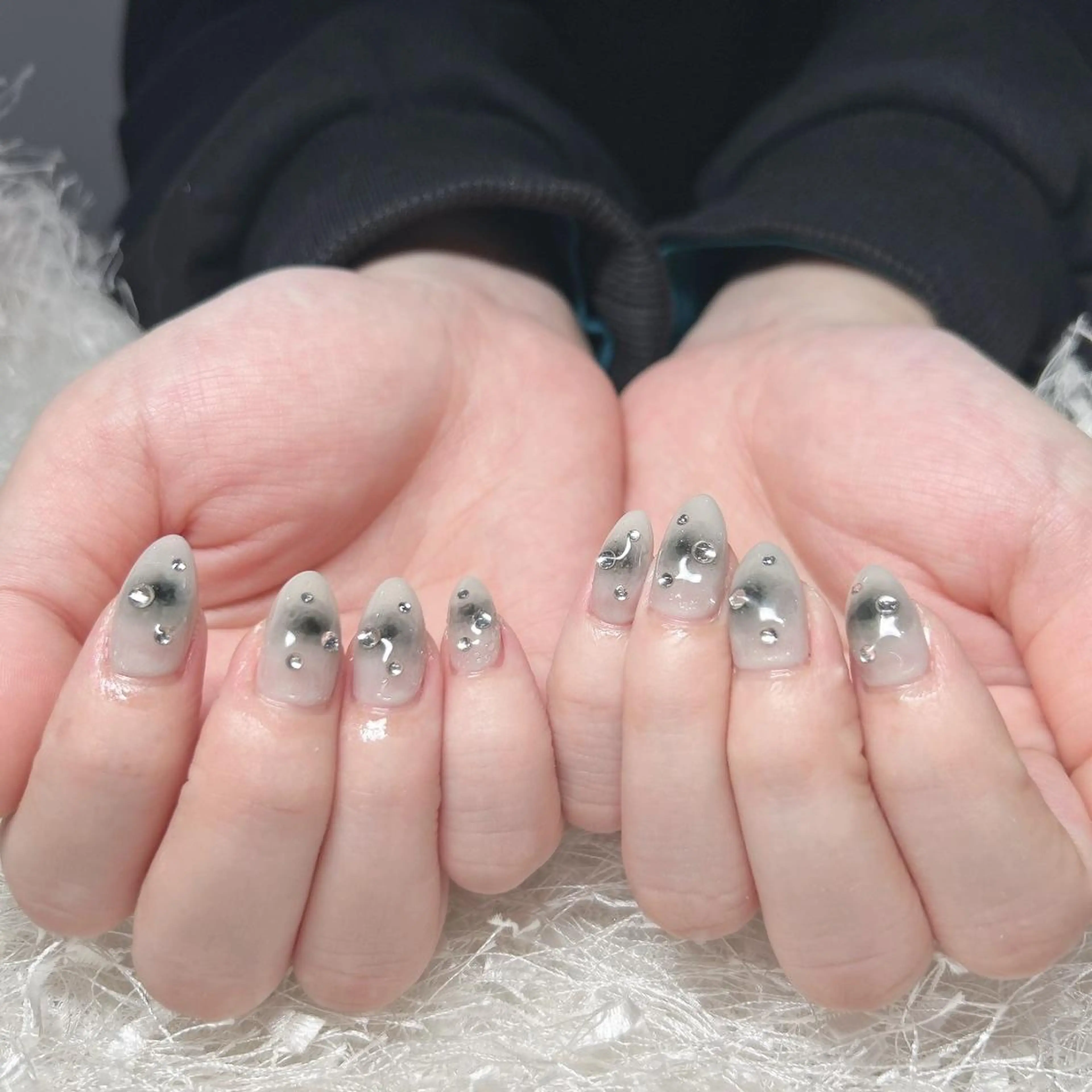 ネイル 長さ出し フレンチネイル ジェルネイル グラデーション 韓国ネイル ハンドネイル Nail&eye Belire 新宿のネイルデザイン