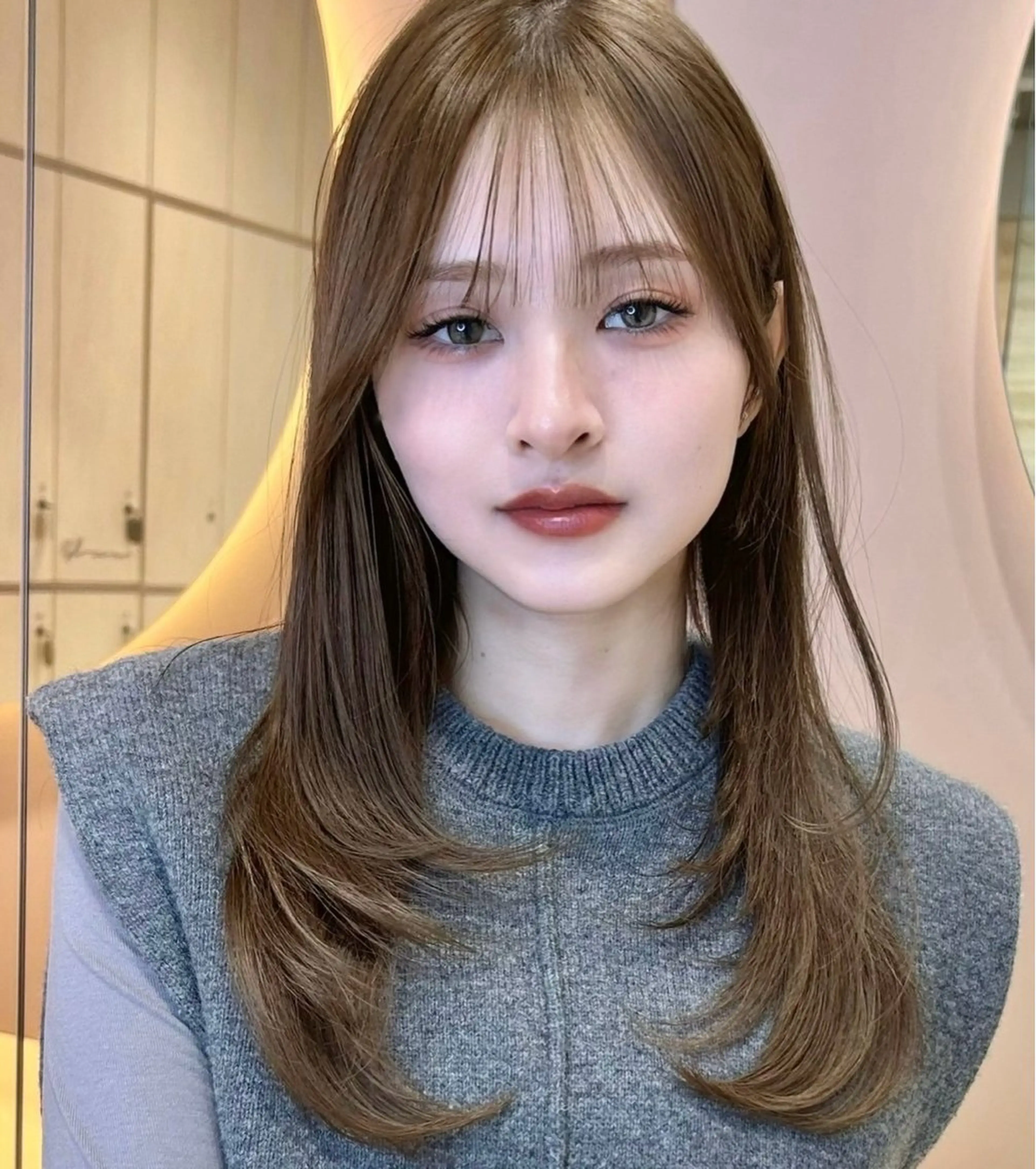 セミロング レイヤーカット 巻ける縮毛矯正/ボブ 小顔カット大和田拓夢のヘアスタイル