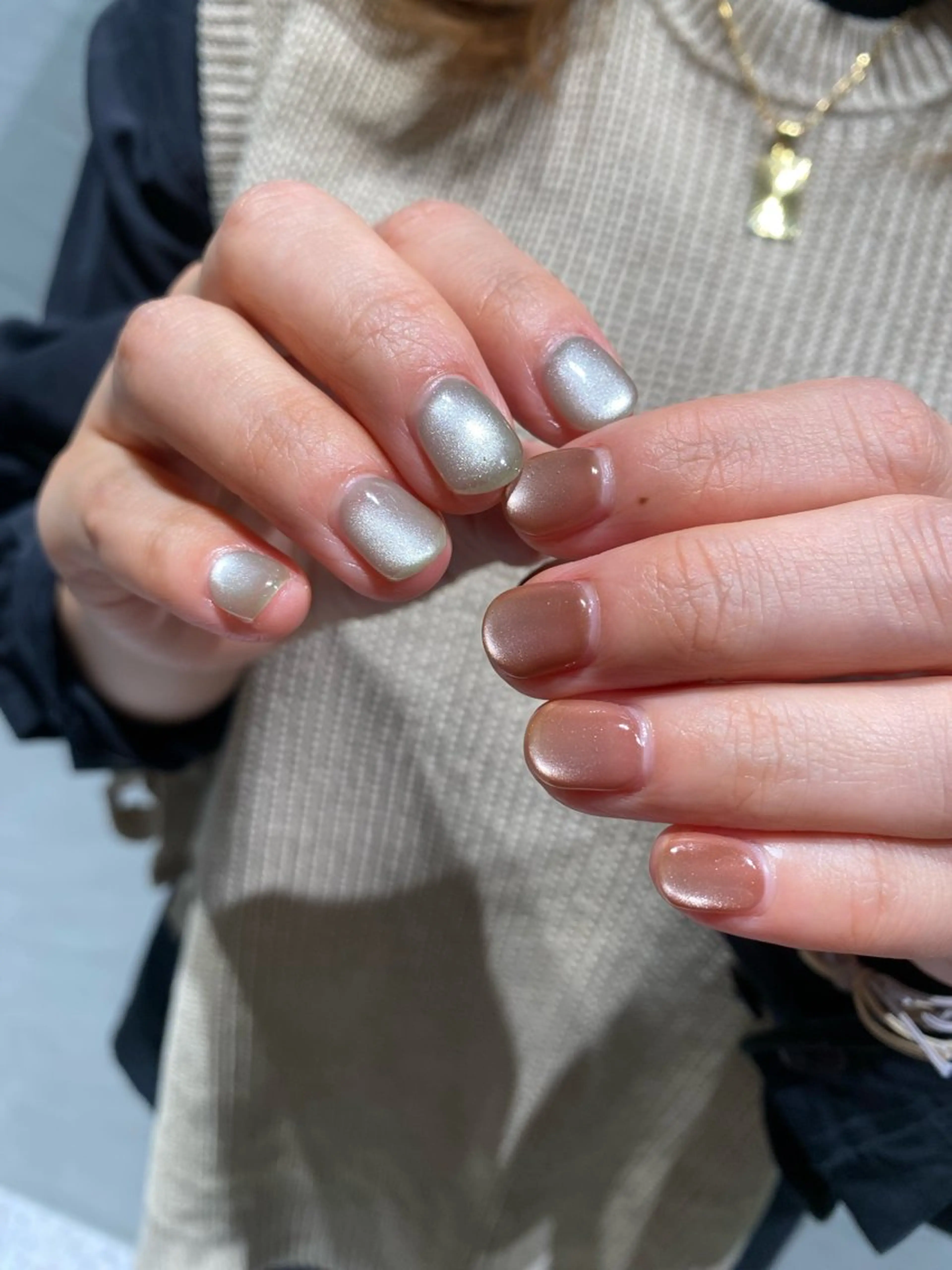 ネイル 氷ネイル・うるうるネイル マグネットネイル ハンドネイル Yuriko Omi パラジェル/渋谷のネイルデザイン