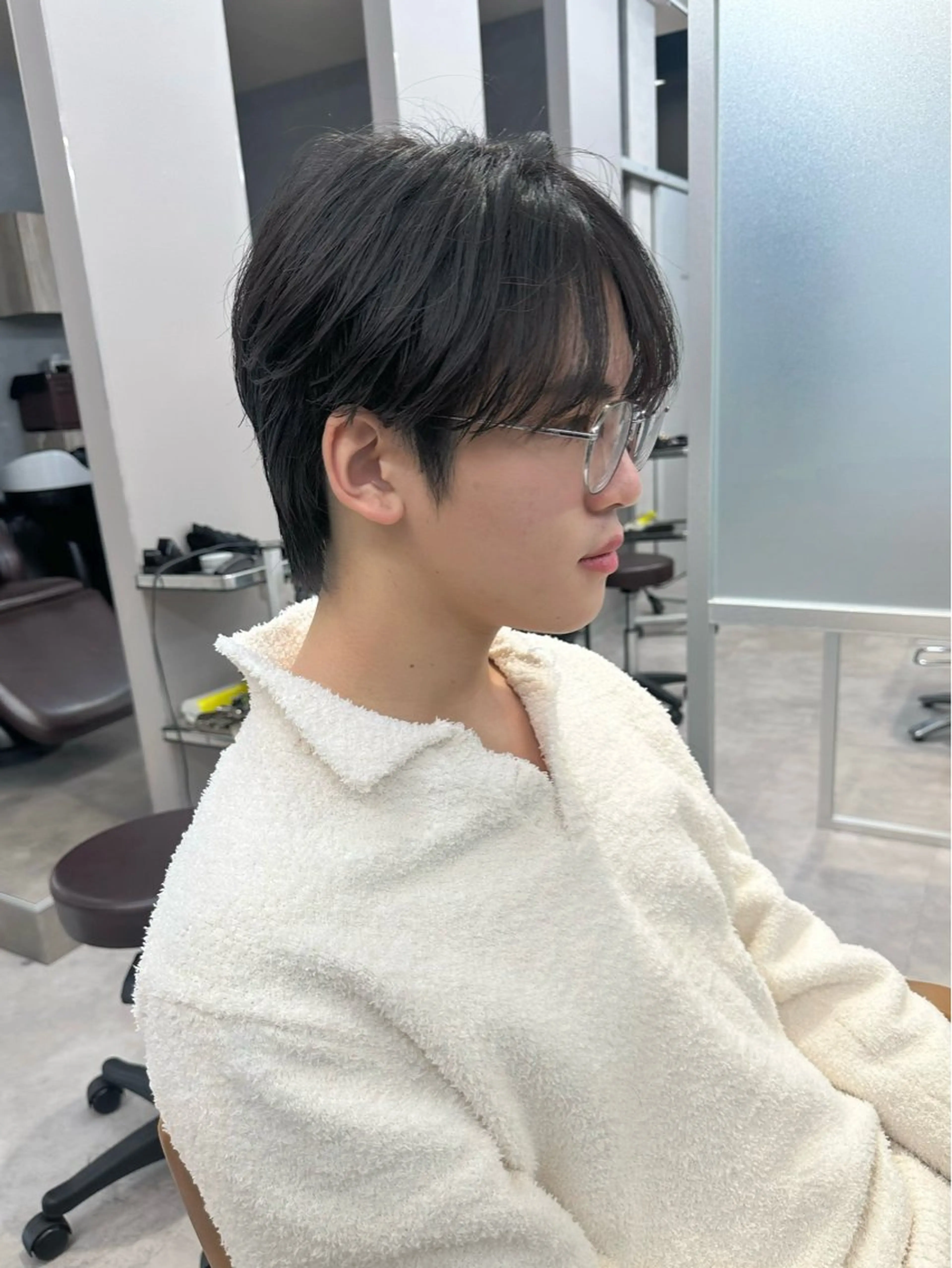 ショート メンズ かのん/メンズ毛流れ 特化/曲がる縮毛矯正のヘアスタイル