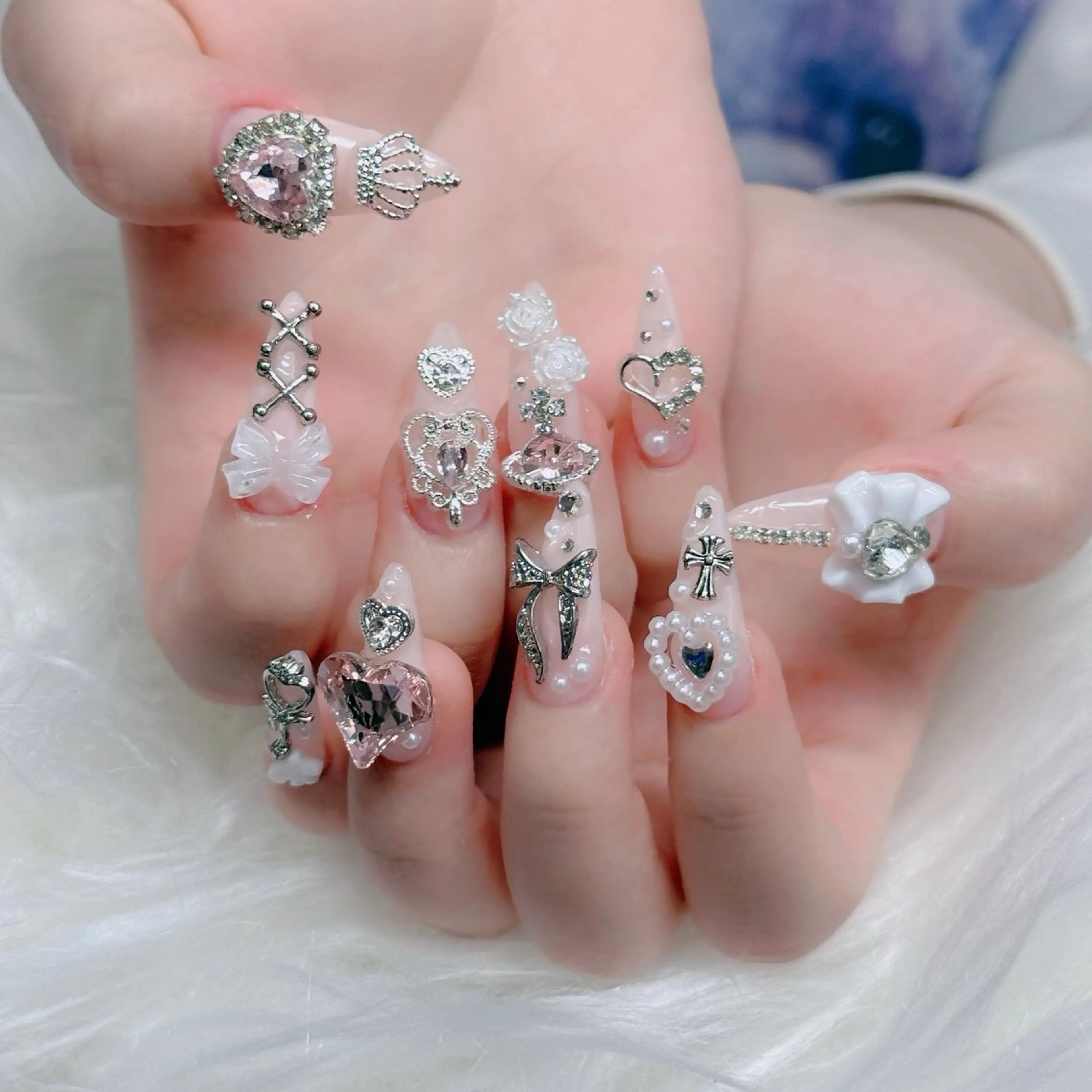 ネイル フットネイル フレンチネイル グラデーション 韓国ネイル ロングネイル ハンドネイル Hani Nail Salonのネイルデザイン