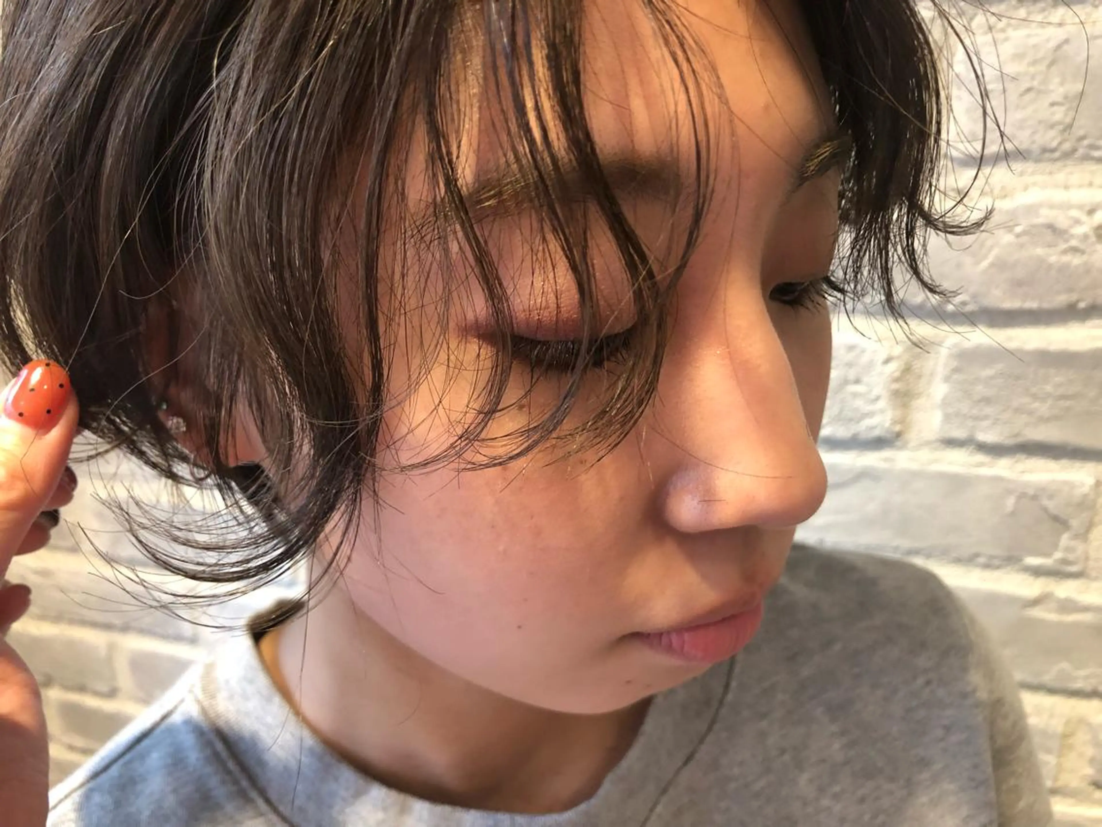 ショート カラー パーマ ヘアアレンジ メンズ キッズ ネイル マツエク・マツパ アディクシーカラー エクステ 藤井 菜緒のヘアスタイル