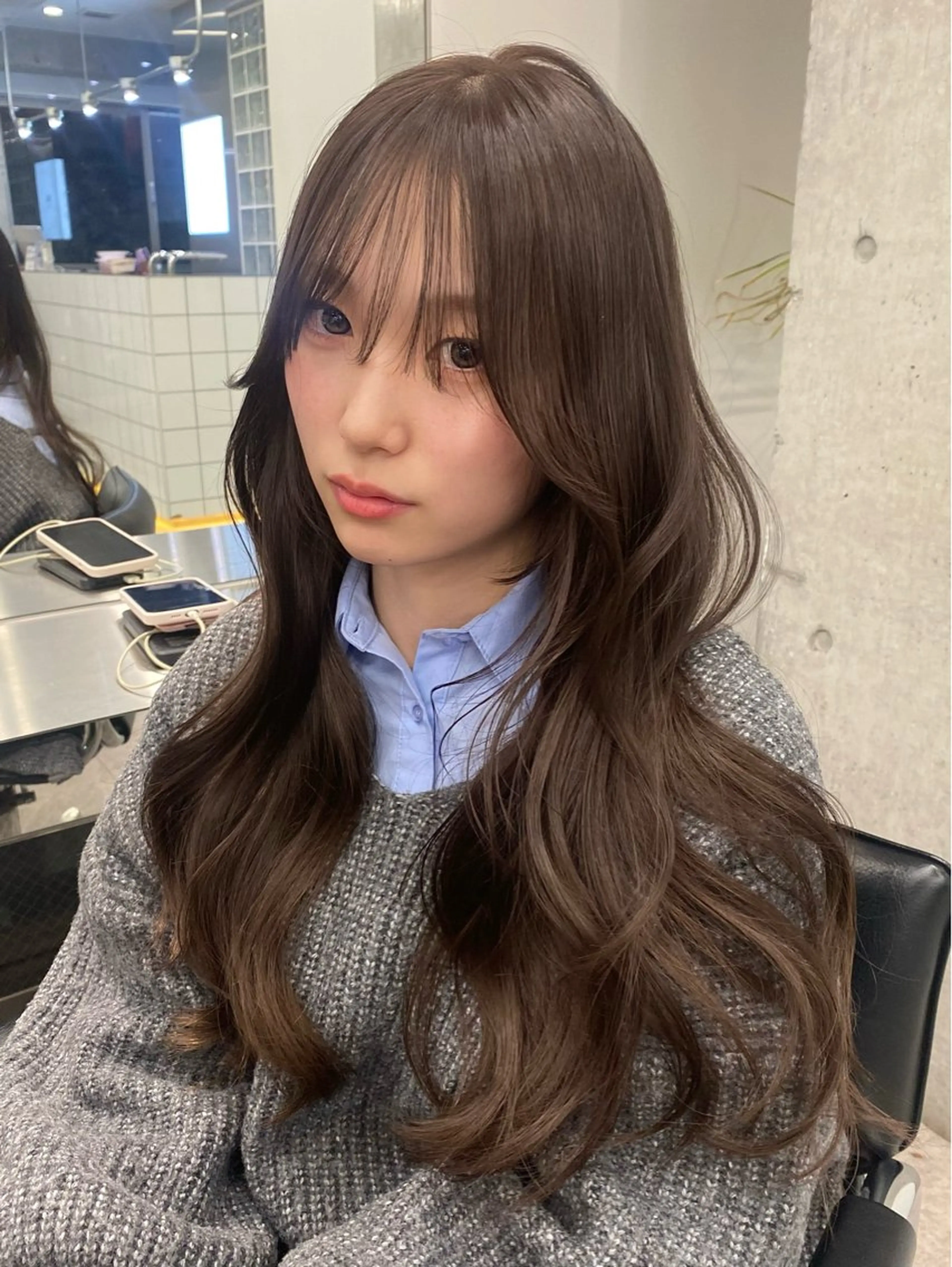 ロング カラー ブラウンカラー ヘアカラー 森 菜摘のヘアスタイル