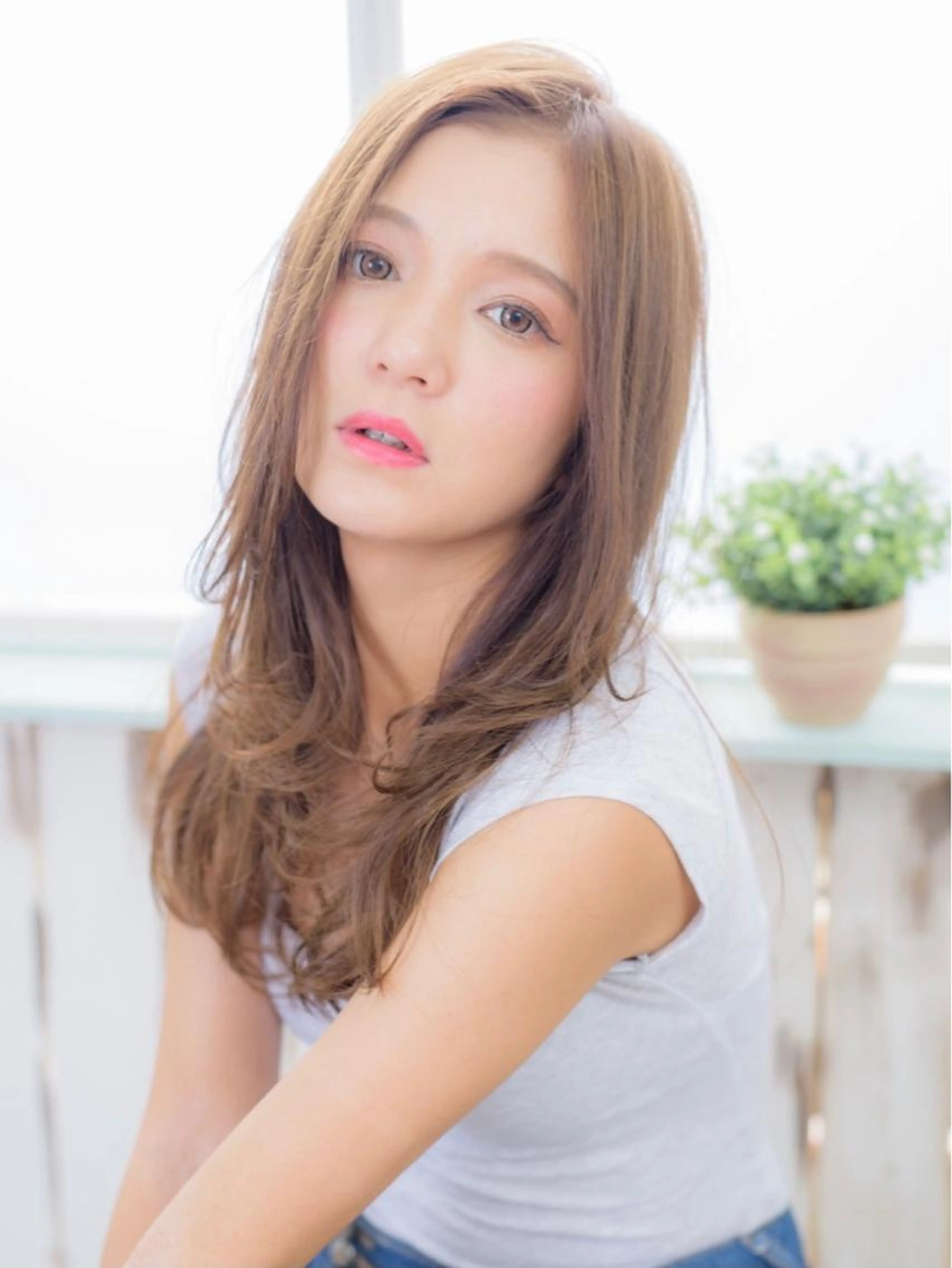 🌟プレミアムカラー➕Aujuaトリートメント(4ステップ)🌟 オージュア/艶カラー/グレージュ/ミルクティー/赤髪の写真