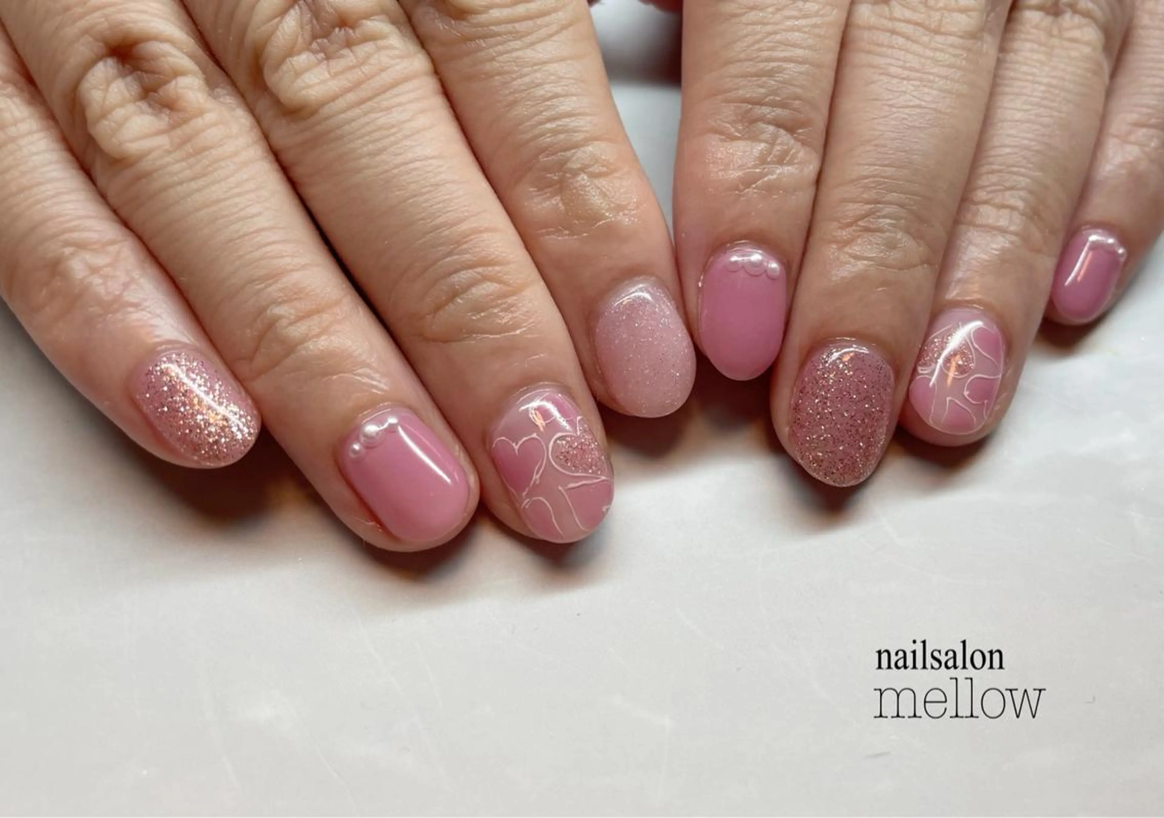 ネイル ハート 大山 浩美のネイルデザイン