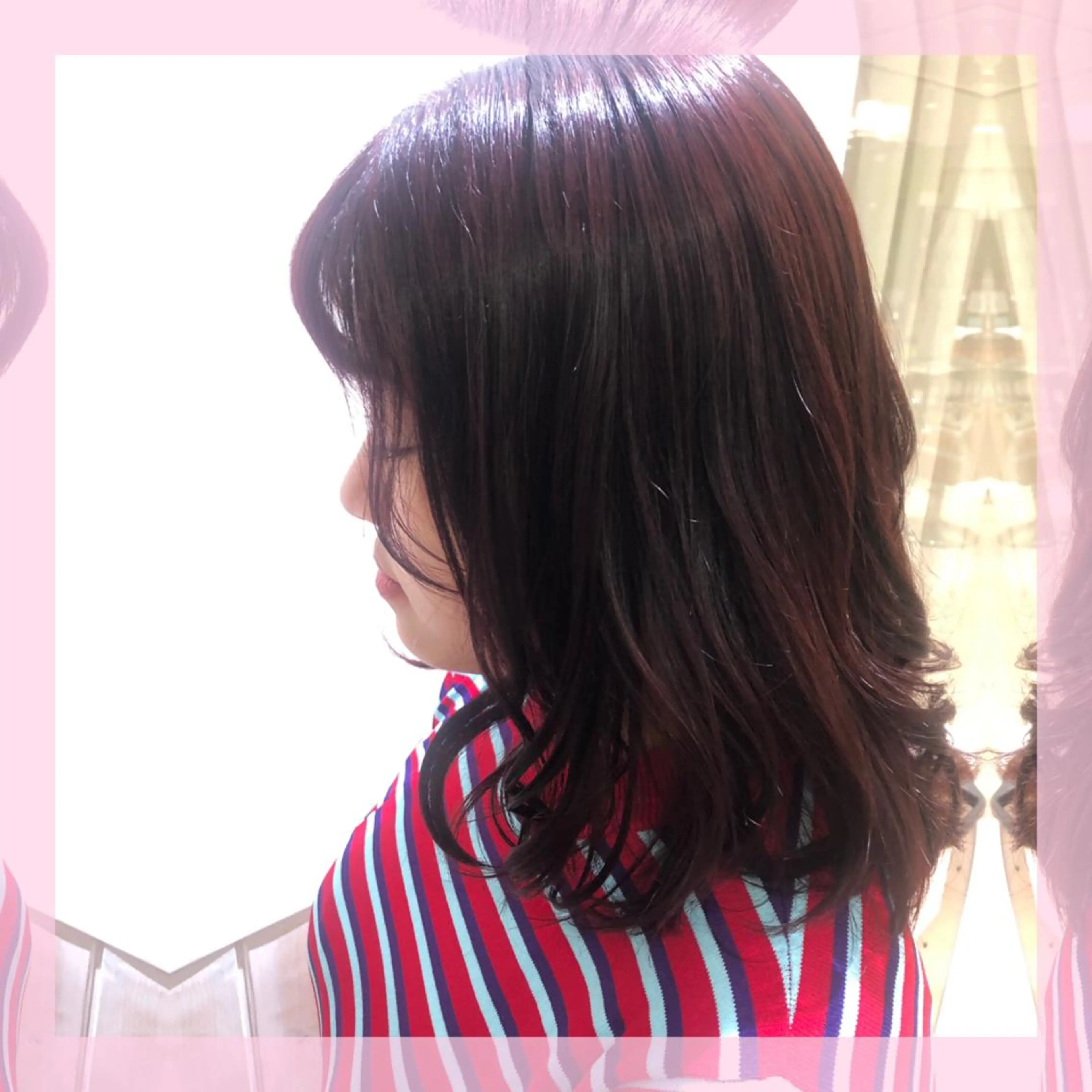 ミディアム カラー ピンクカラー バイオレットカラー カット ヘアカラー トリートメント plum.所属・🍒前川 🍒のヘアスタイル