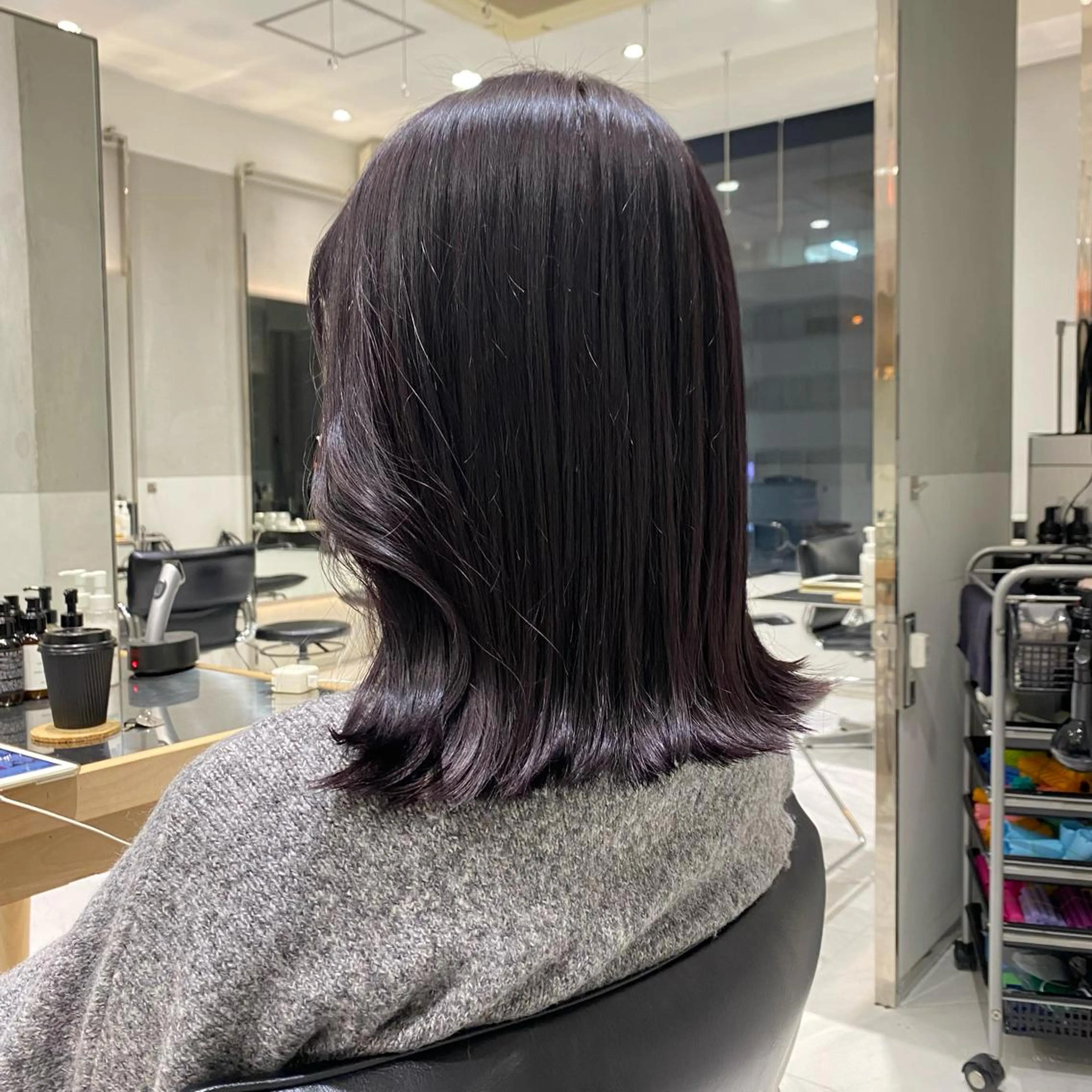 ミディアム カラー ラベンダーカラー ラベンダーグレー ヘアカラー トリートメント 艶感/ナチュラル 🌿マアヤのヘアスタイル