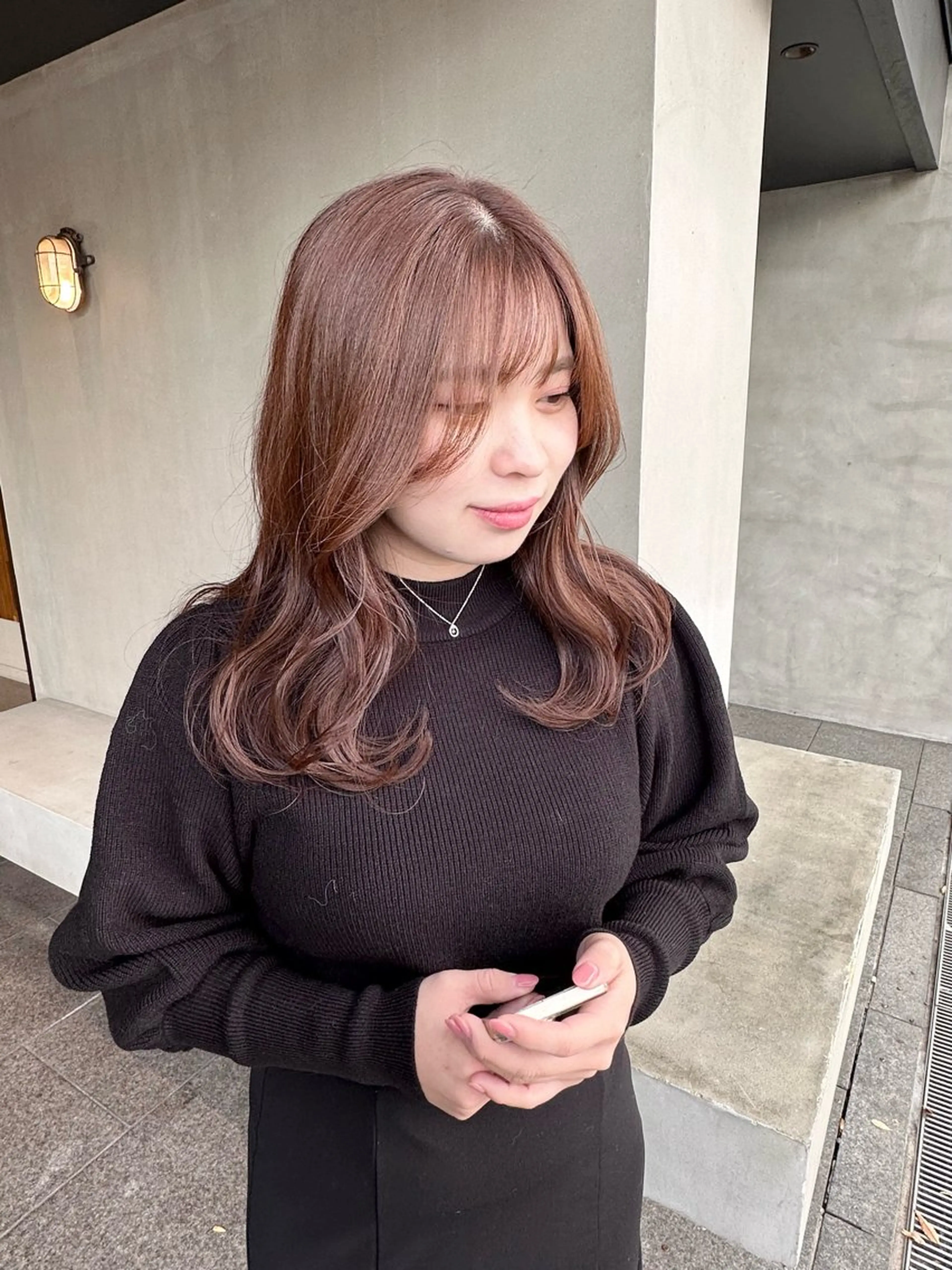 セミロング カラー ブリーチ ダブルカラー ブリーチなしカラー ヘアカラー ピンクカラー/ mana🎀のヘアスタイル