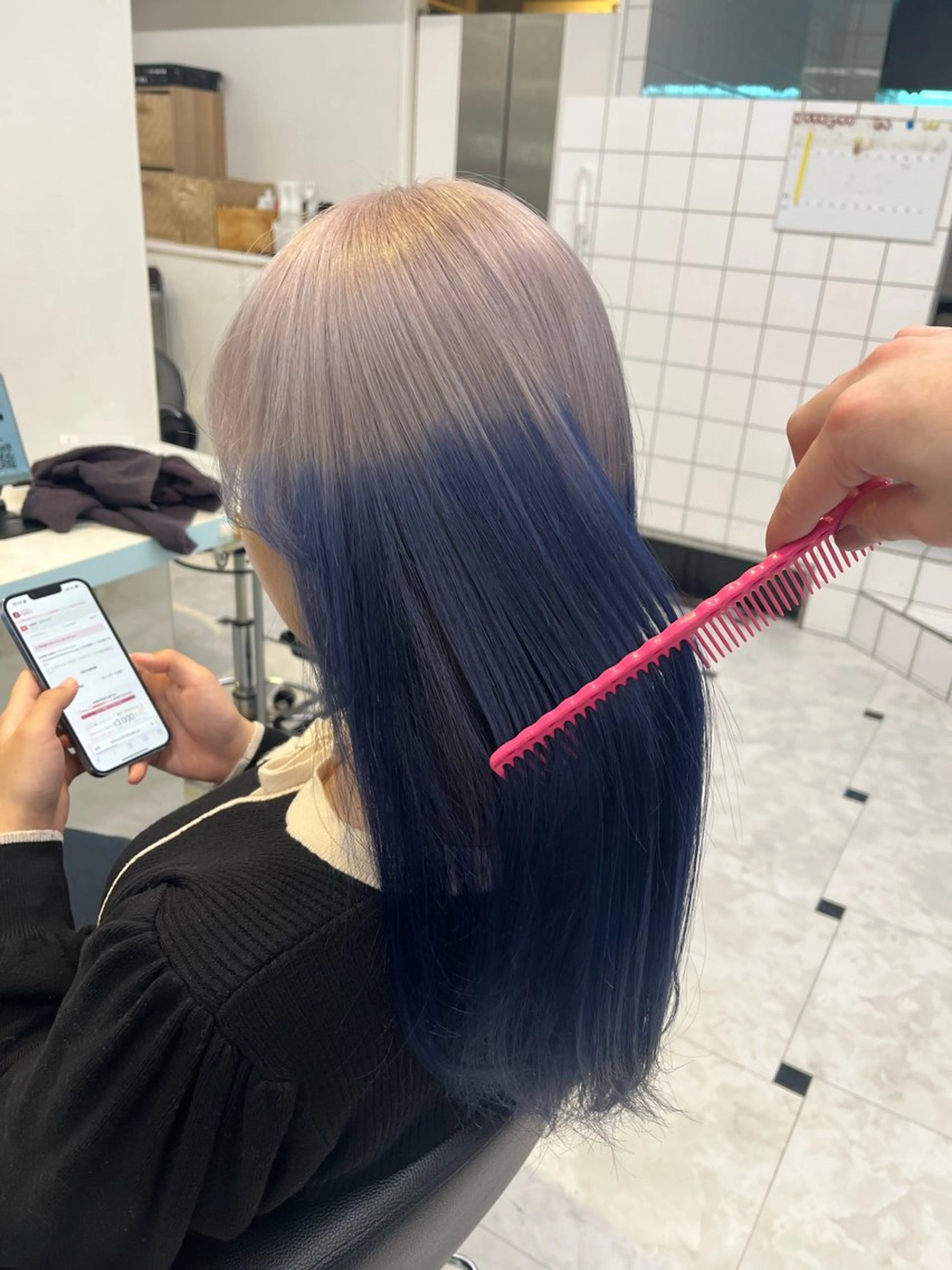 ロング カラー ヘアカラー トリートメント ブリーチカラー 🩵MIZUKIのヘアスタイル