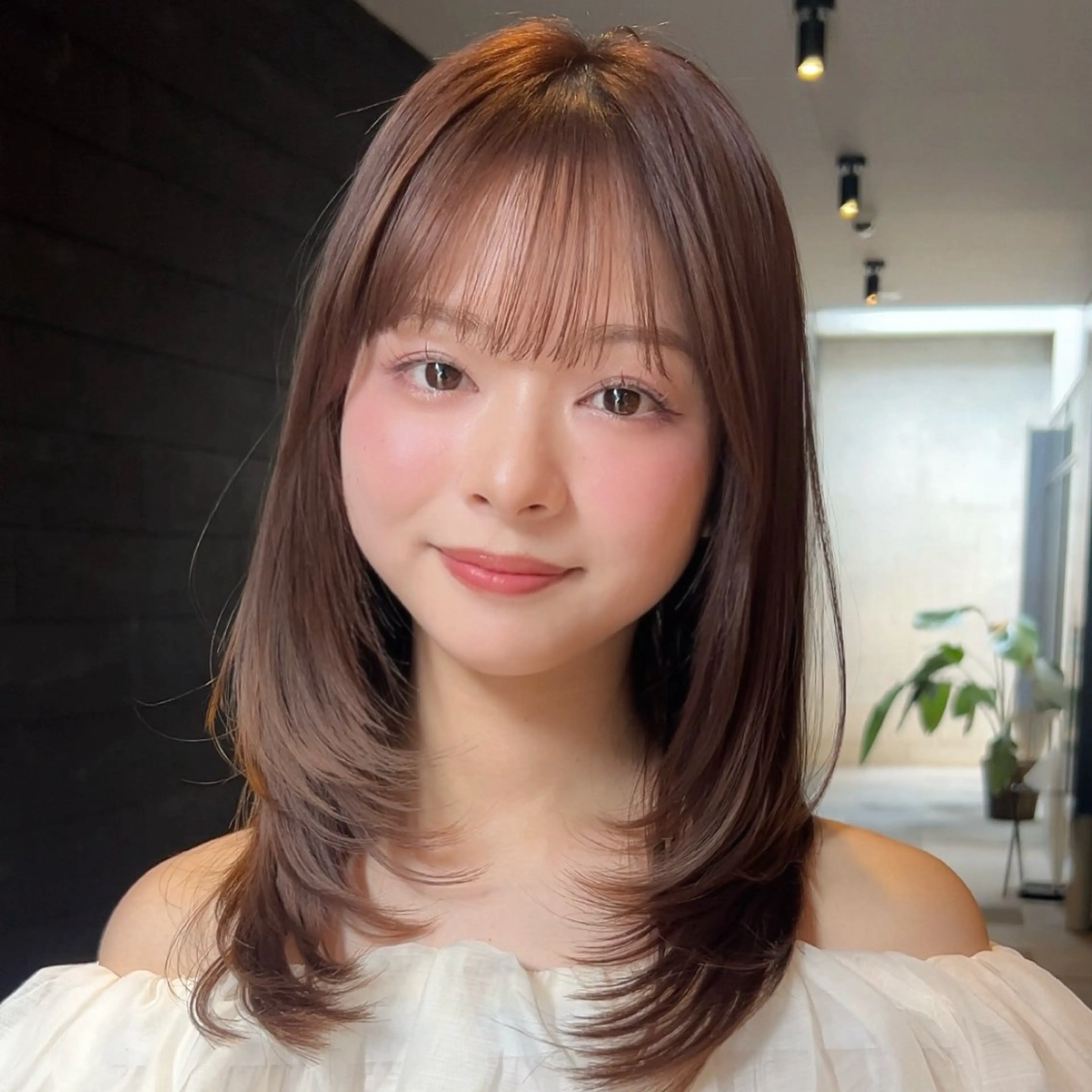 ミディアム カット ヘアカラー トリートメント 🌸透明感/レイヤー / 栗林 彩🌸のヘアスタイル