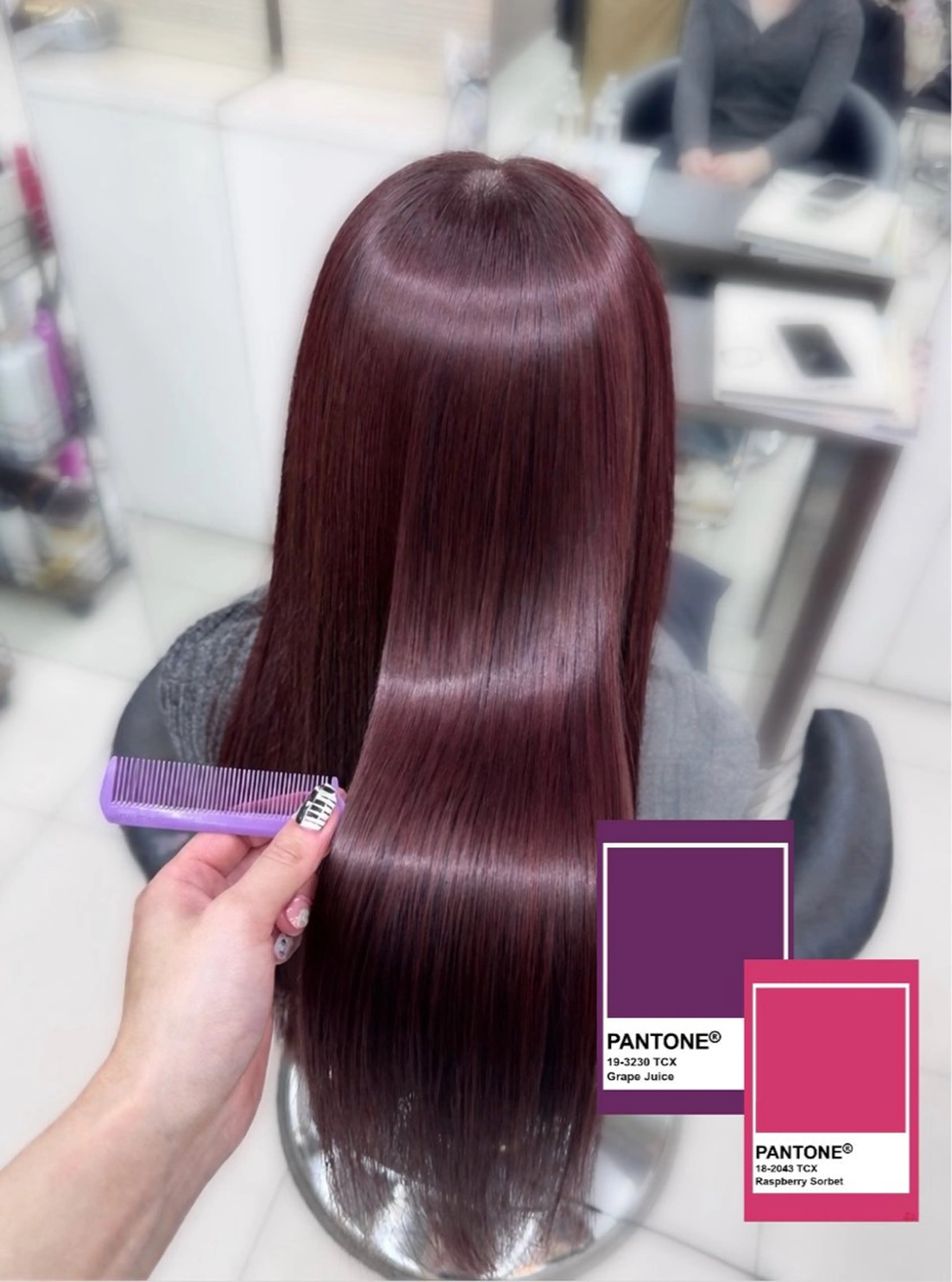 ロング ヘアカラー つや髪ᰔᩚ暖色 カラーYui🩰のヘアスタイル