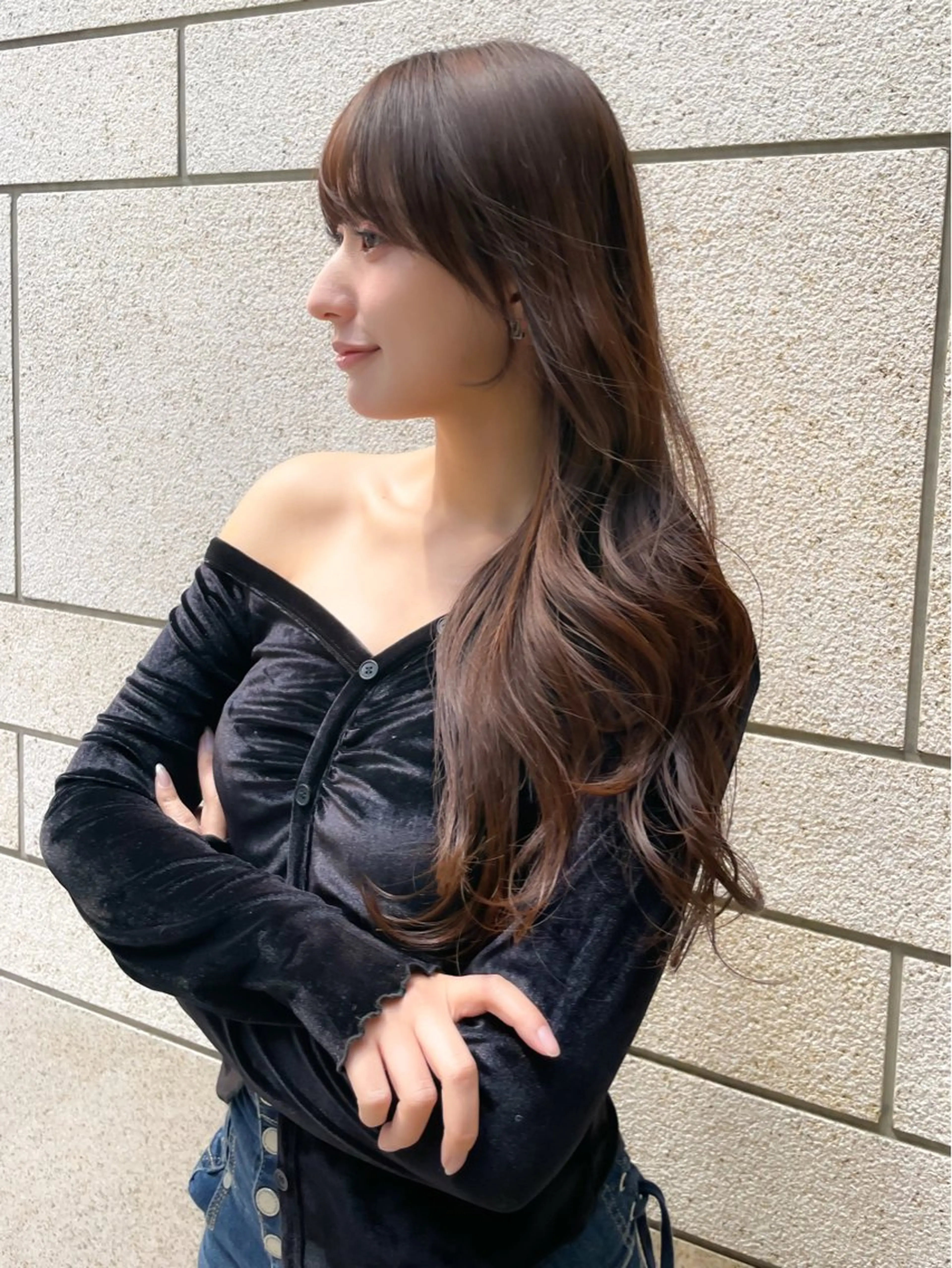ロング 髪質改善 韓国風ヘア レイヤーカット ロング 縮毛矯正 カット ヘアカラー 縮毛矯正 トリートメント 美髪縮毛矯正🤍 髪質改善/Shinaのヘアスタイル