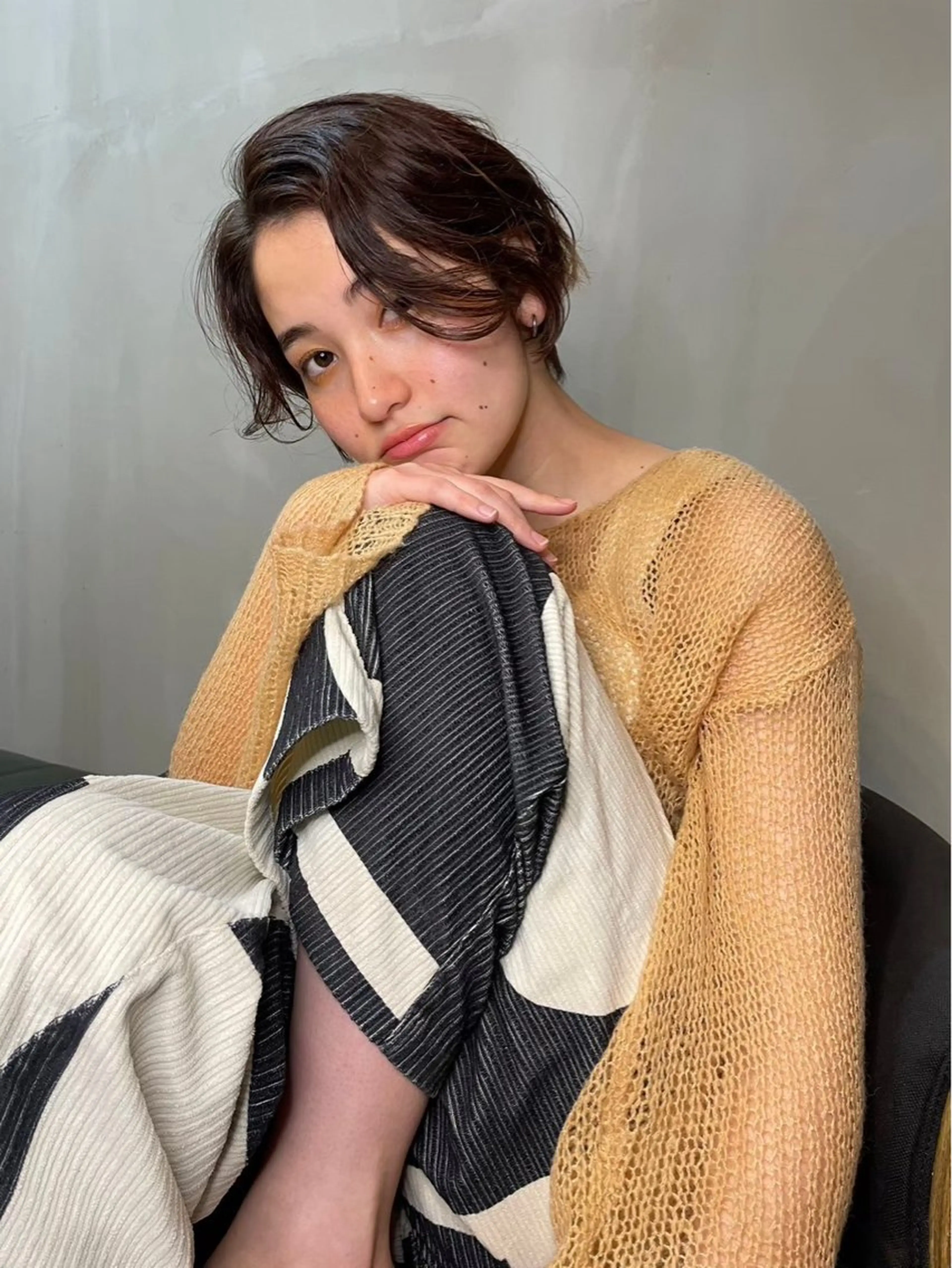 ショート カラー カット ヘアカラー トリートメント ショート/ボブ/ 心斎橋/宮脇美奈のヘアスタイル