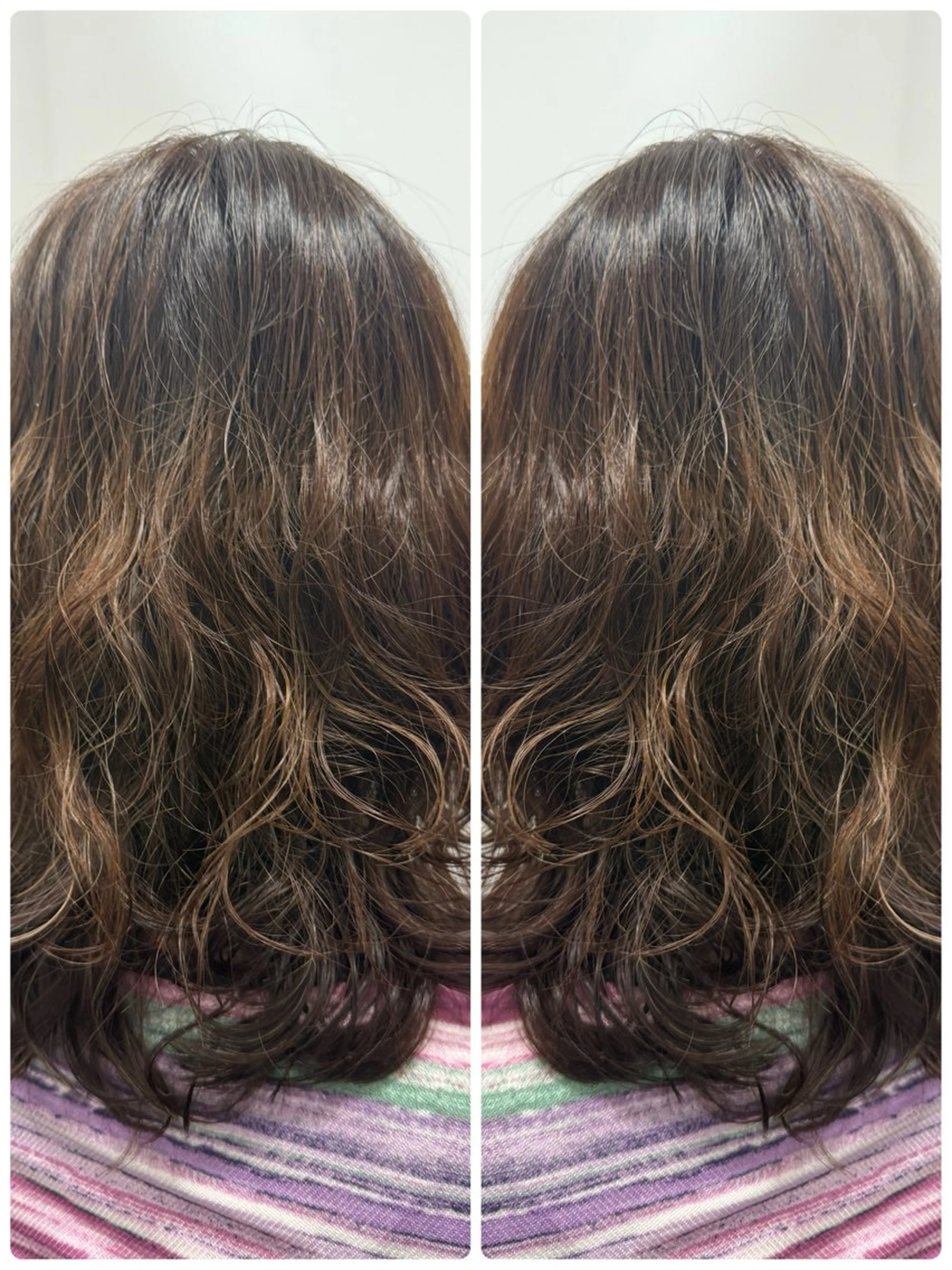 セミロング カラー パーマ 艶カラー🕊️ ✴︎Yukari✴︎のヘアスタイル