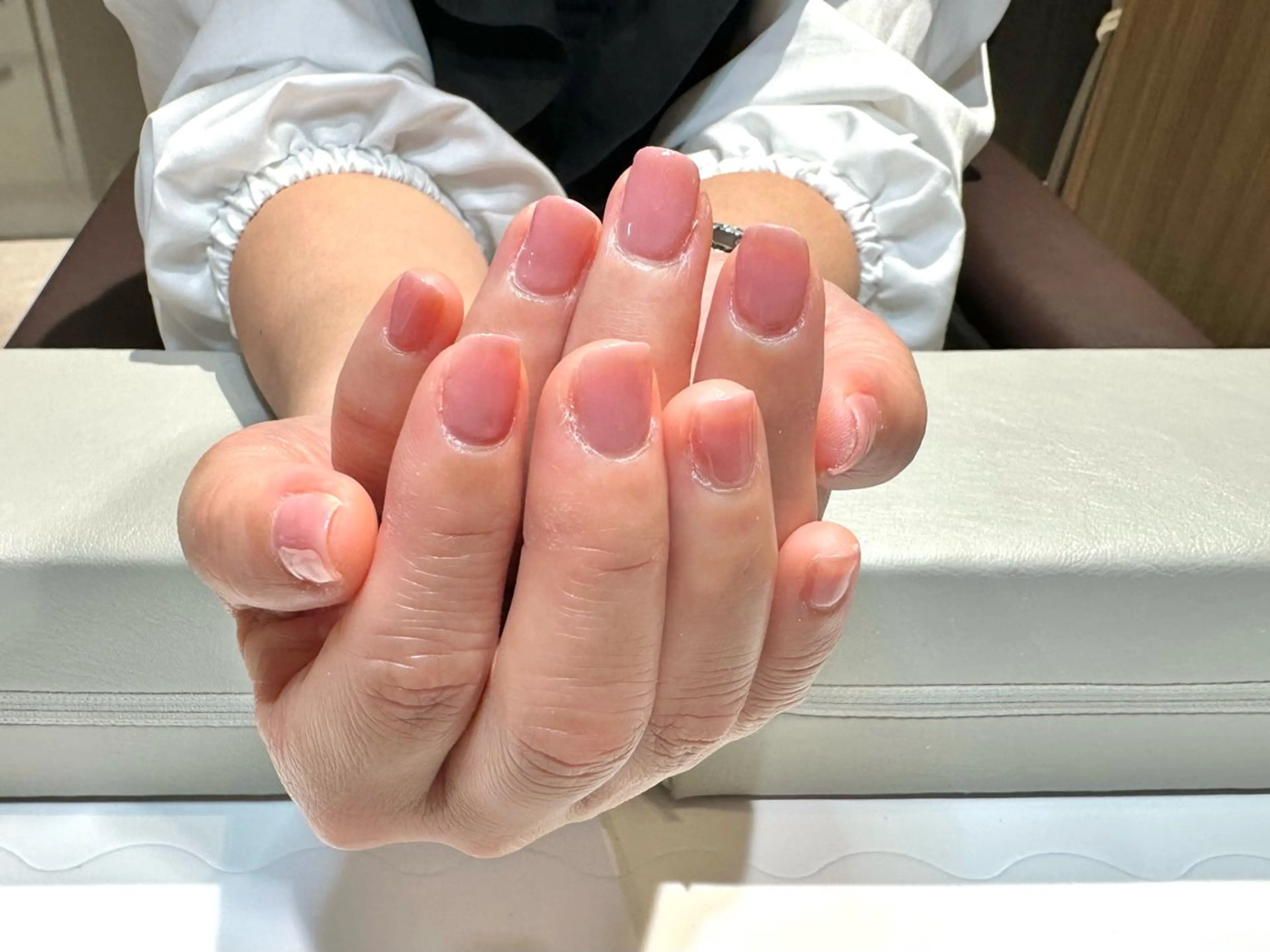 ネイル グラデーション ワンカラーネイル ピンク 春ネイル ハンドネイル unopulir Kahoのネイルデザイン