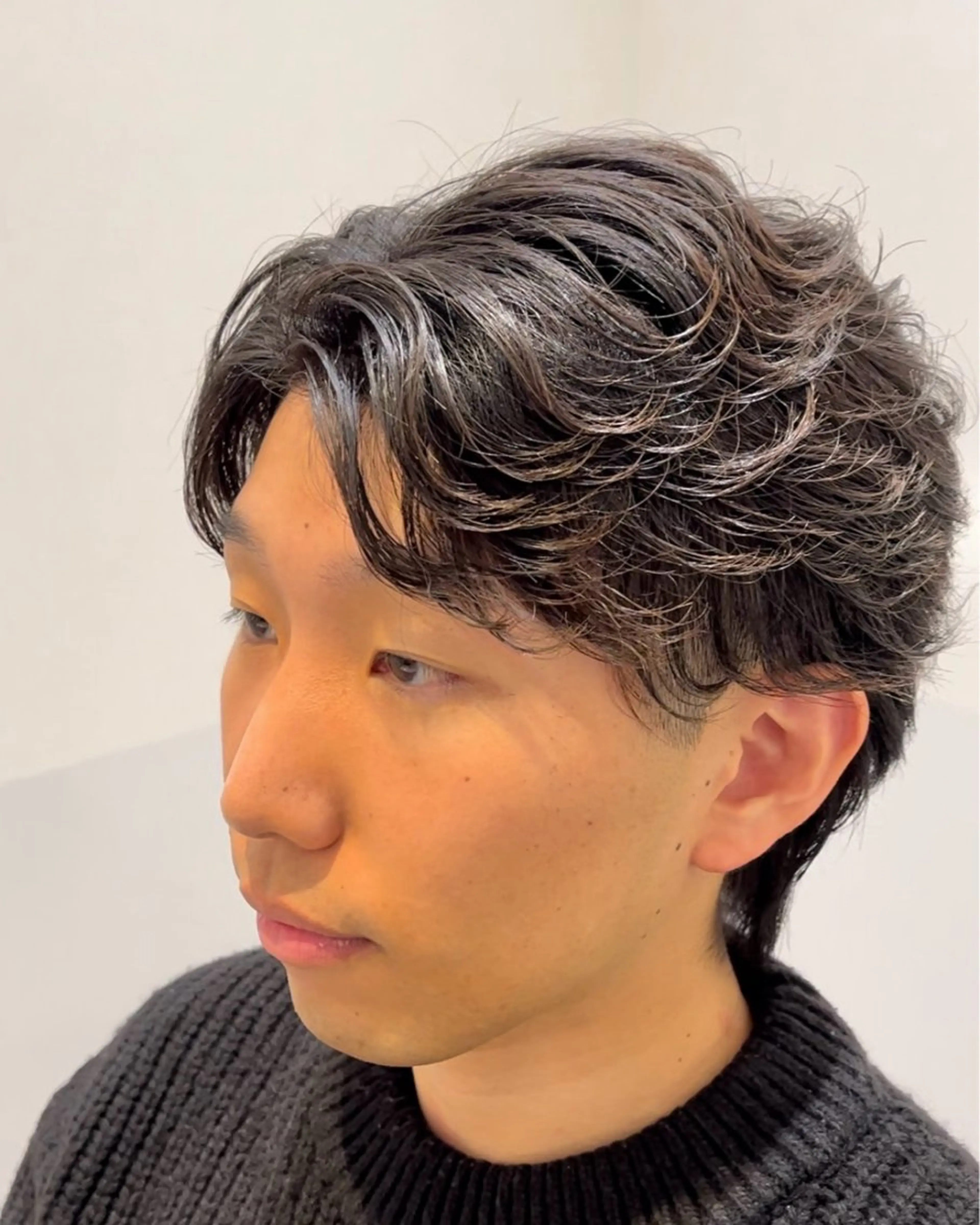 ショート パーマ メンズ カルマパーマ メンズパーマ ニュアンスパーマ 吉田 笙乃のヘアスタイル