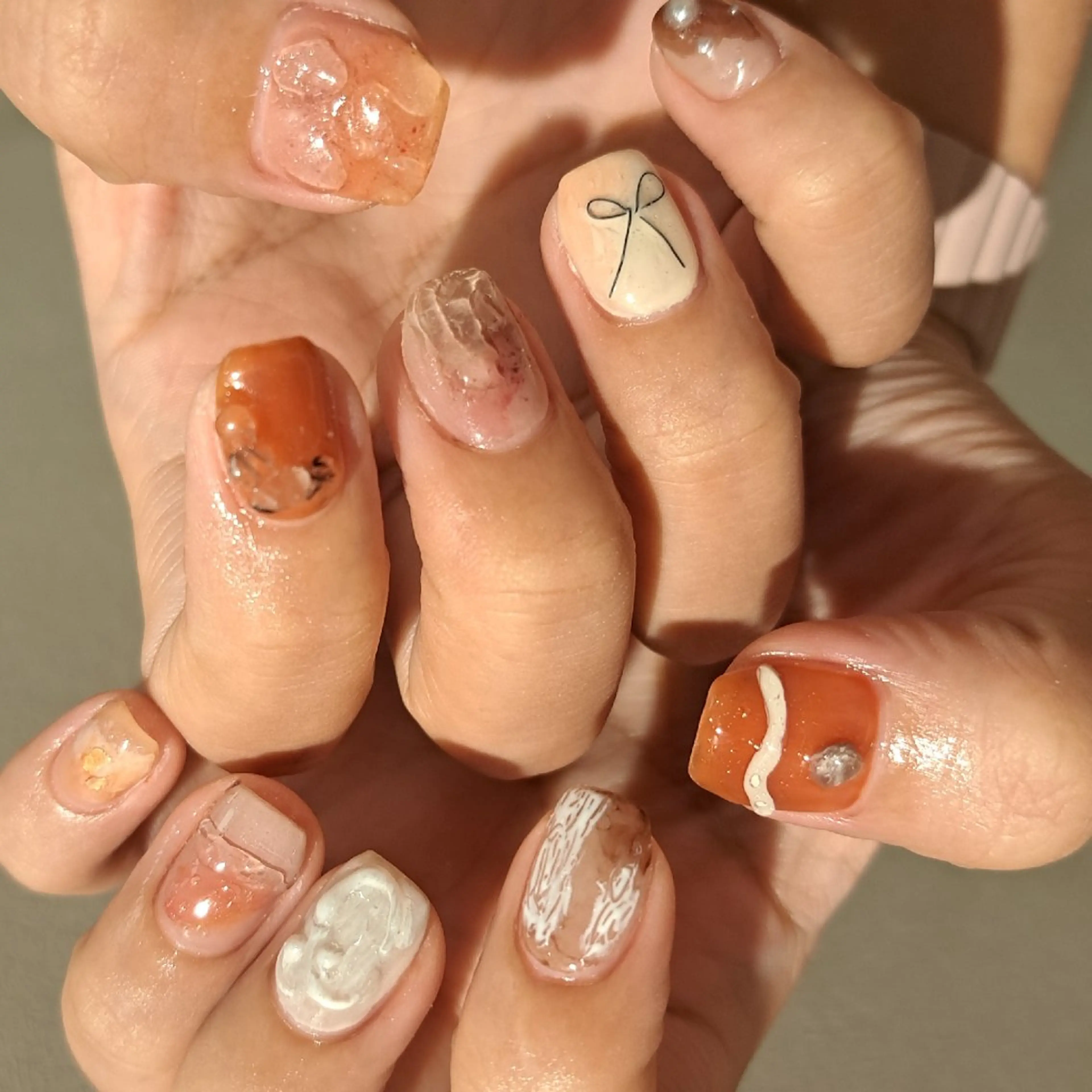 ネイル アートネイル ジェルネイル 持ち込み ニュアンスネイル ハンドネイル Nail mood デザイン持ち込みokのネイルデザイン