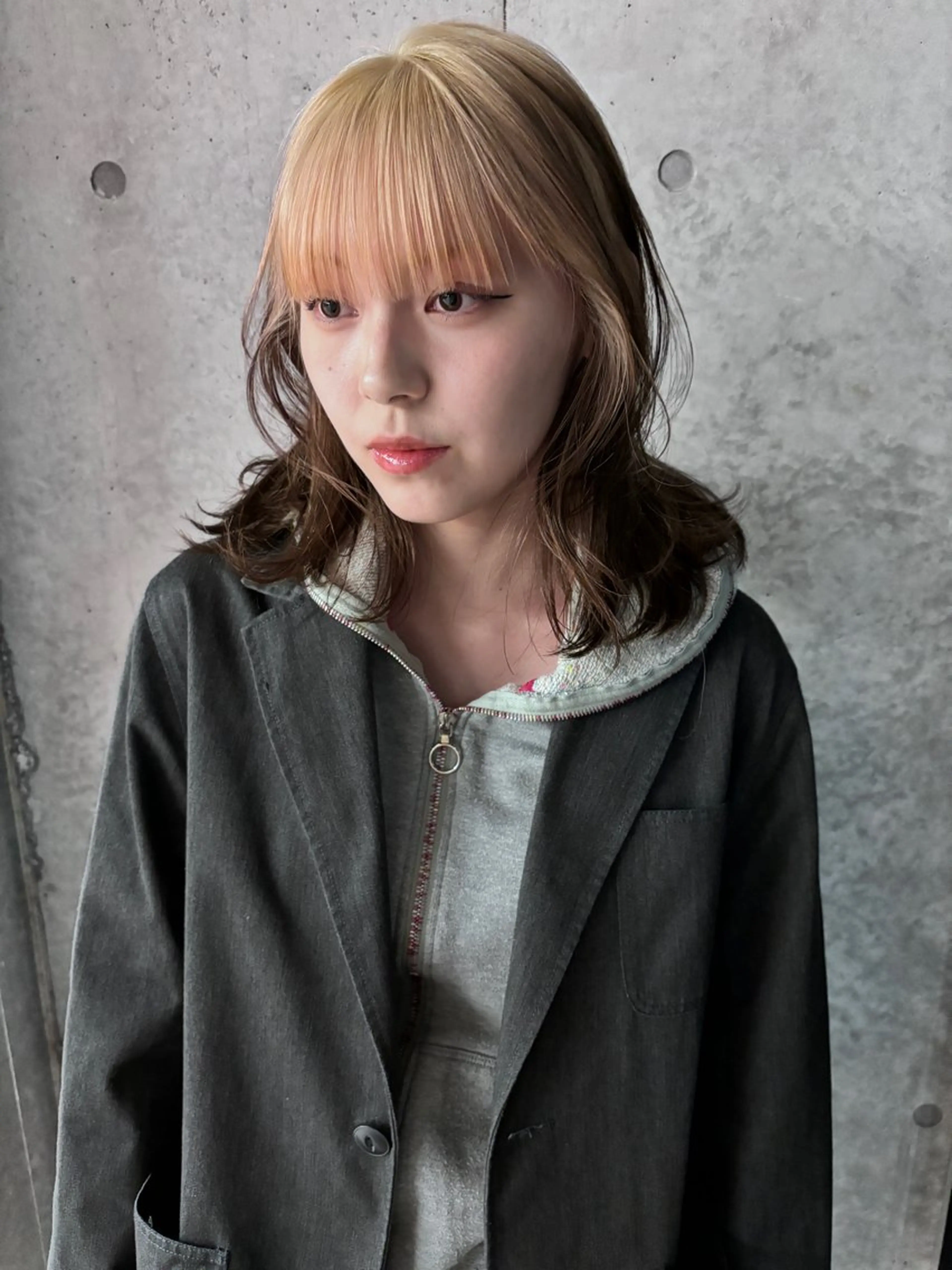 ミディアム カラー カット ヘアカラー トリートメント yuuna/ ハッシュカット🎀のヘアスタイル