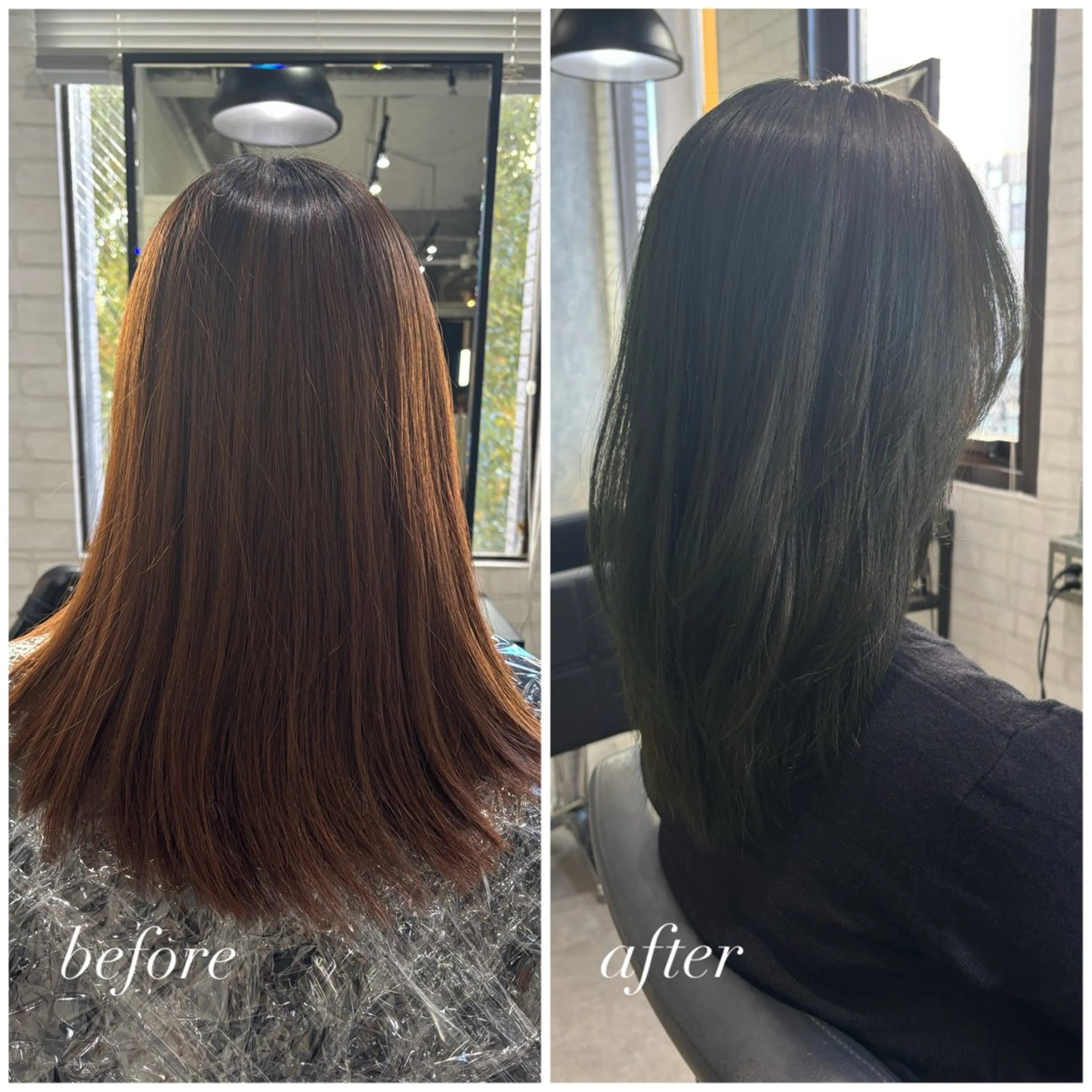 セミロング カラー ヘアアレンジ カット ヘアカラー トリートメント kei🤎ベージュ /透明感カラー/博多のヘアスタイル