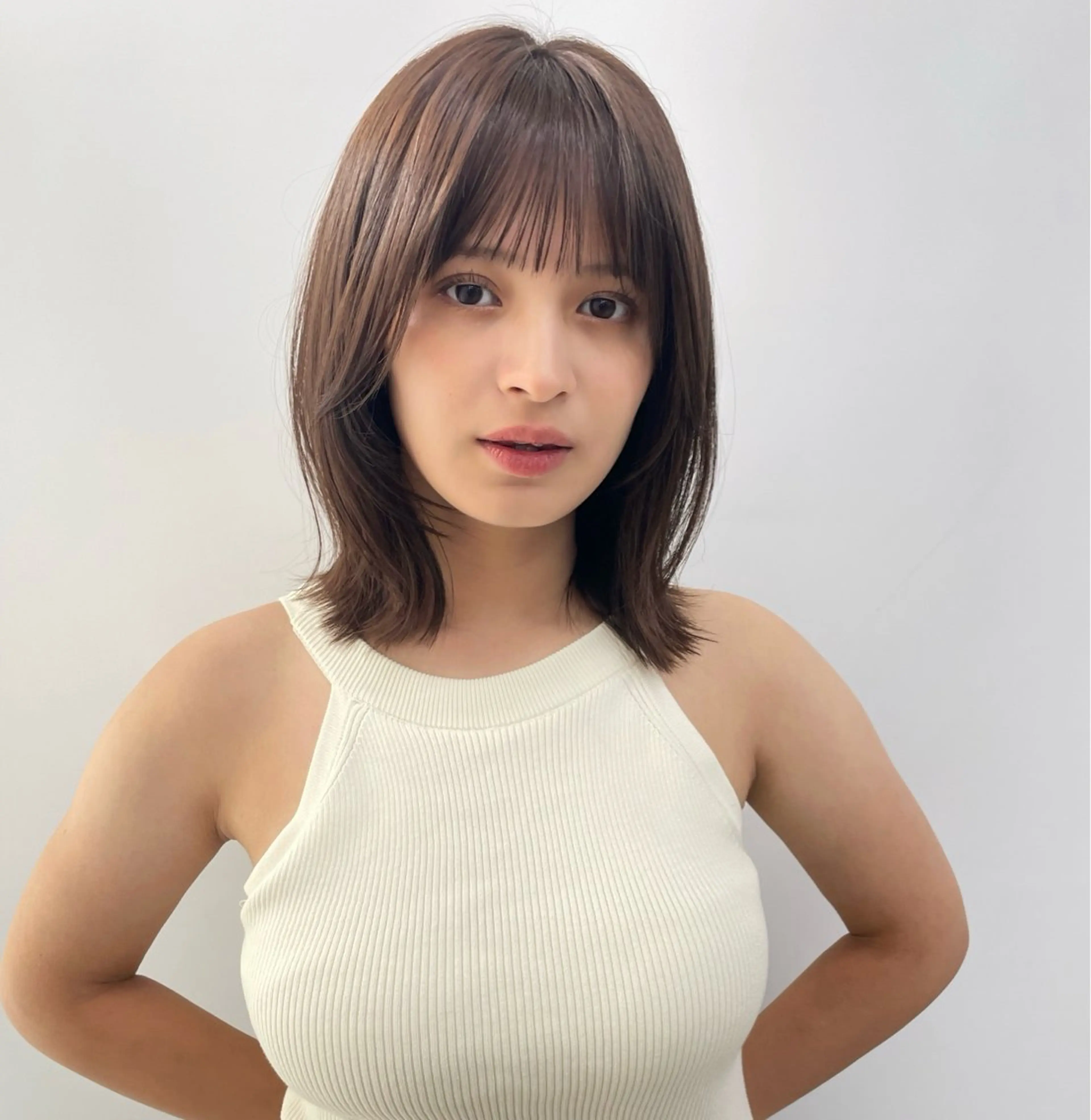 ミディアム カットモデル募集中 🤍harunaのヘアスタイル