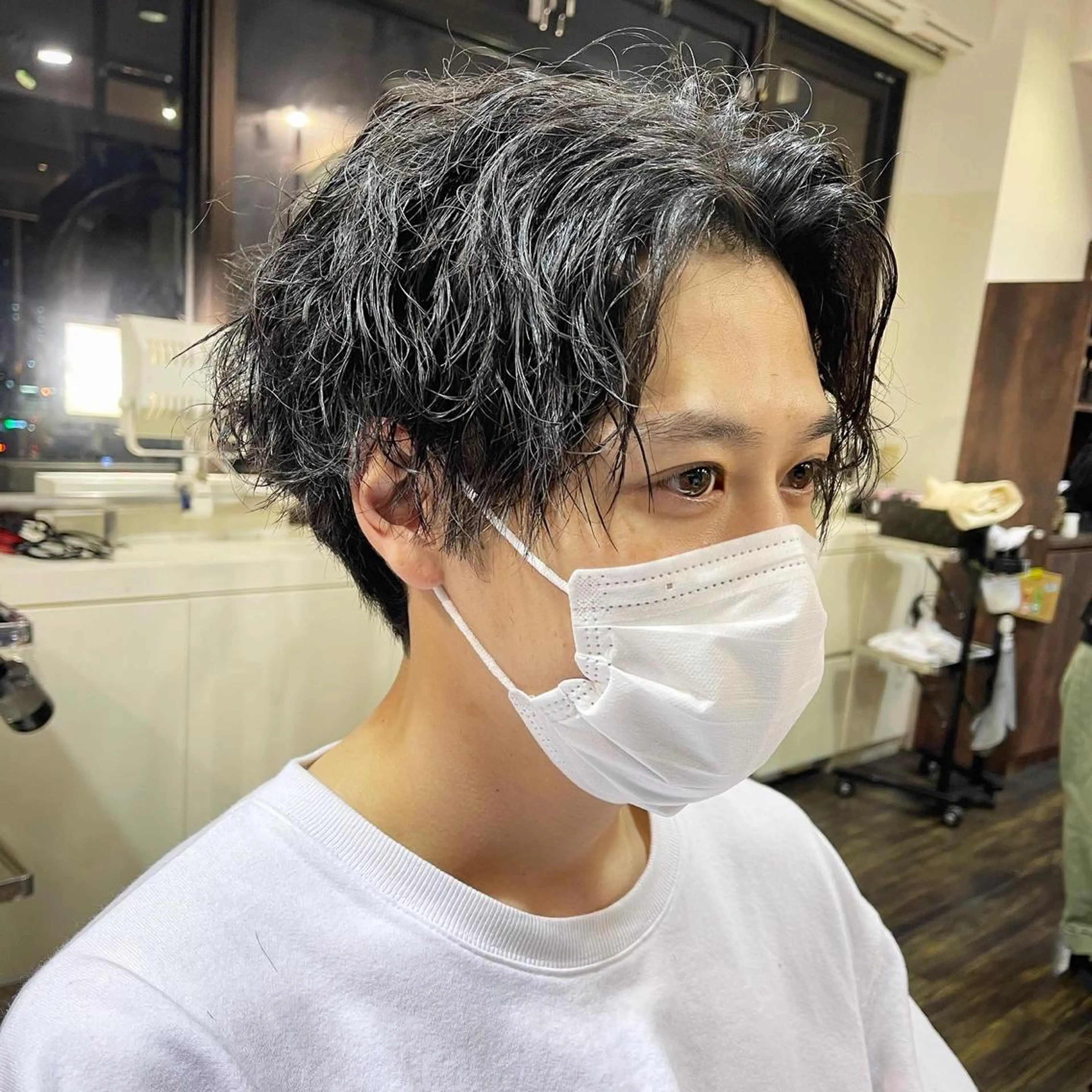 ショート パーマ メンズ センターパート メンズスタイル /メンズパーマ/須藤のヘアスタイル