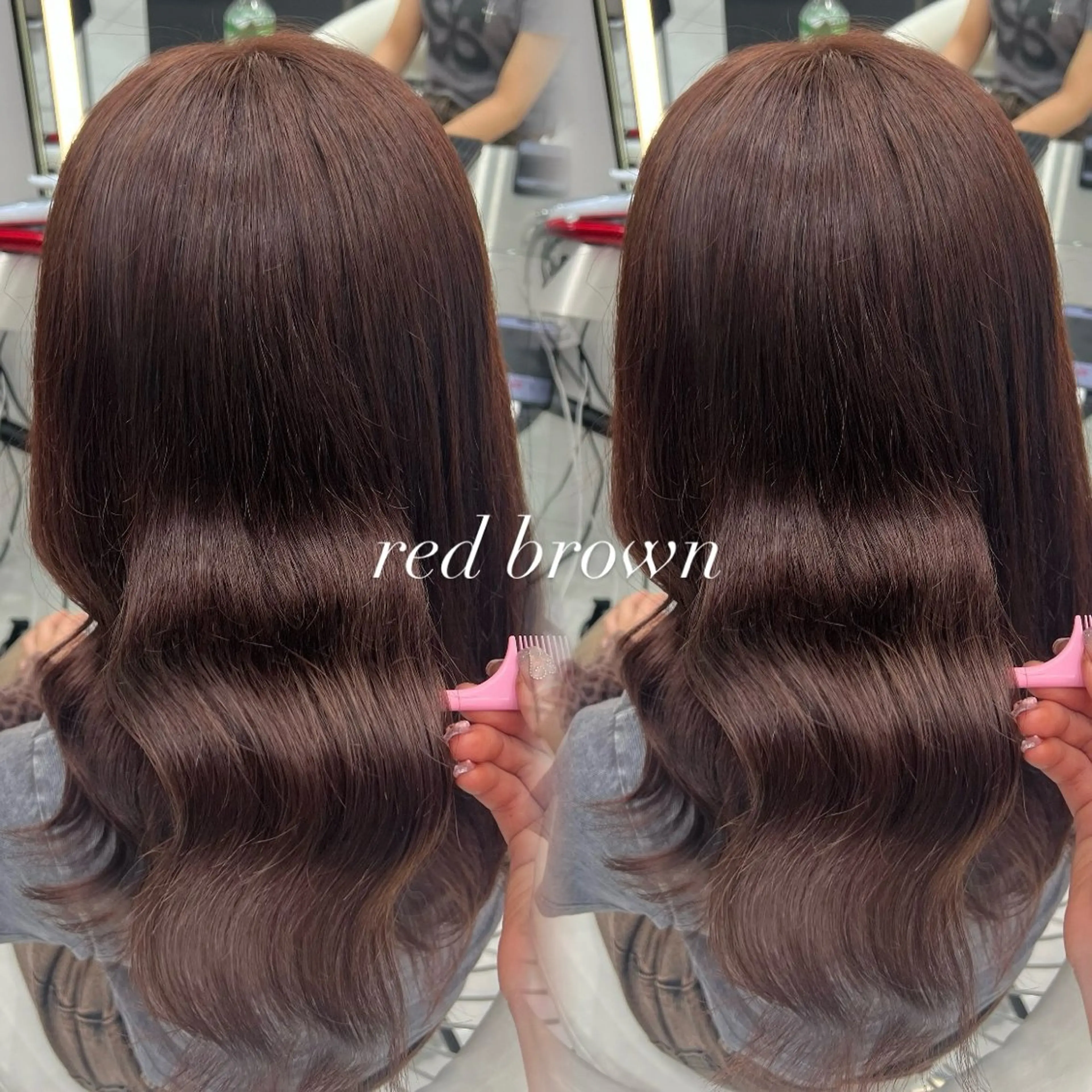 セミロング カラー うる艶カラー×韓国 ヘア/Yumi🎀のヘアスタイル