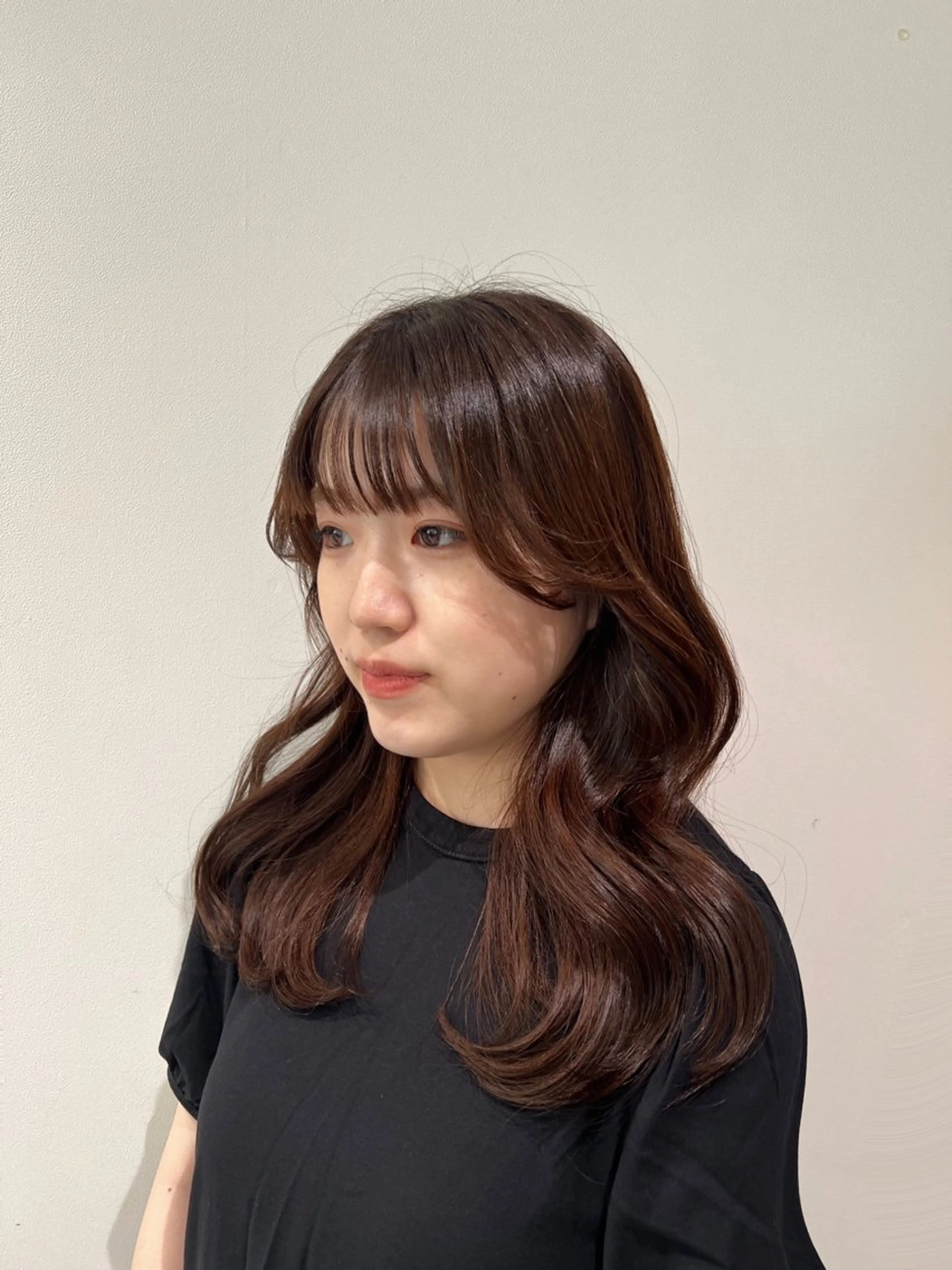 ロング カラー カット ヘアカラー トリートメント 🦋渋谷/韓国/レイ ヤー髪質改善Sayaのヘアスタイル