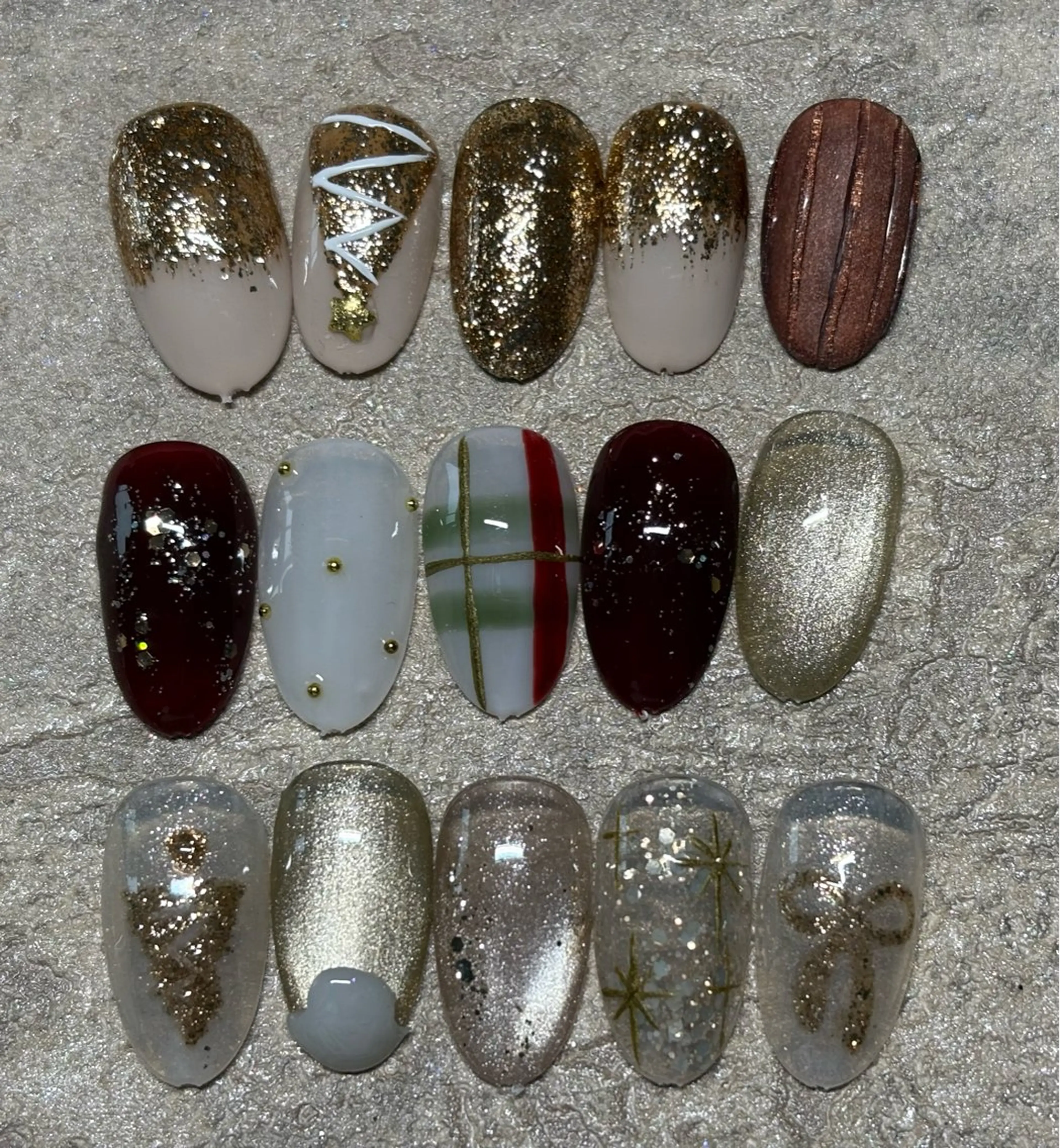 クリスマス🤶限定デザイン2、ソフトジェルオフ込みの写真